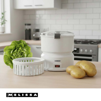 Kartoffelschäler mit Salatschleuder | 1000g Fassungsvermögen | 85 W | Weiß