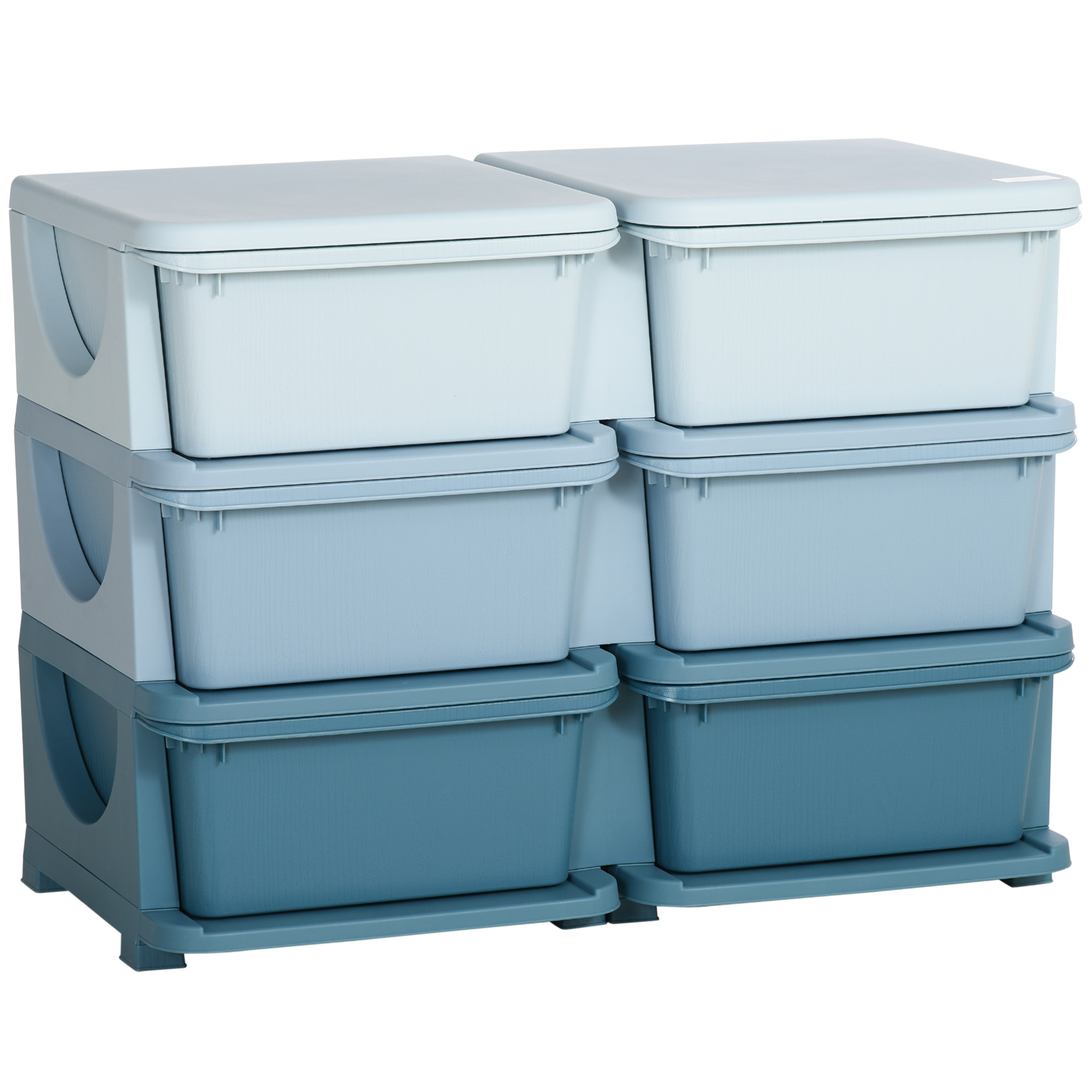 Aufbewahrungsbox für Kinder, Kinder-Aufbewahrungsbox, 3 Schubladen, Blau Aufbewahrungsbox für Kinder, Kinder-Aufbewahrungsbox, 3 Schubladen, Blau