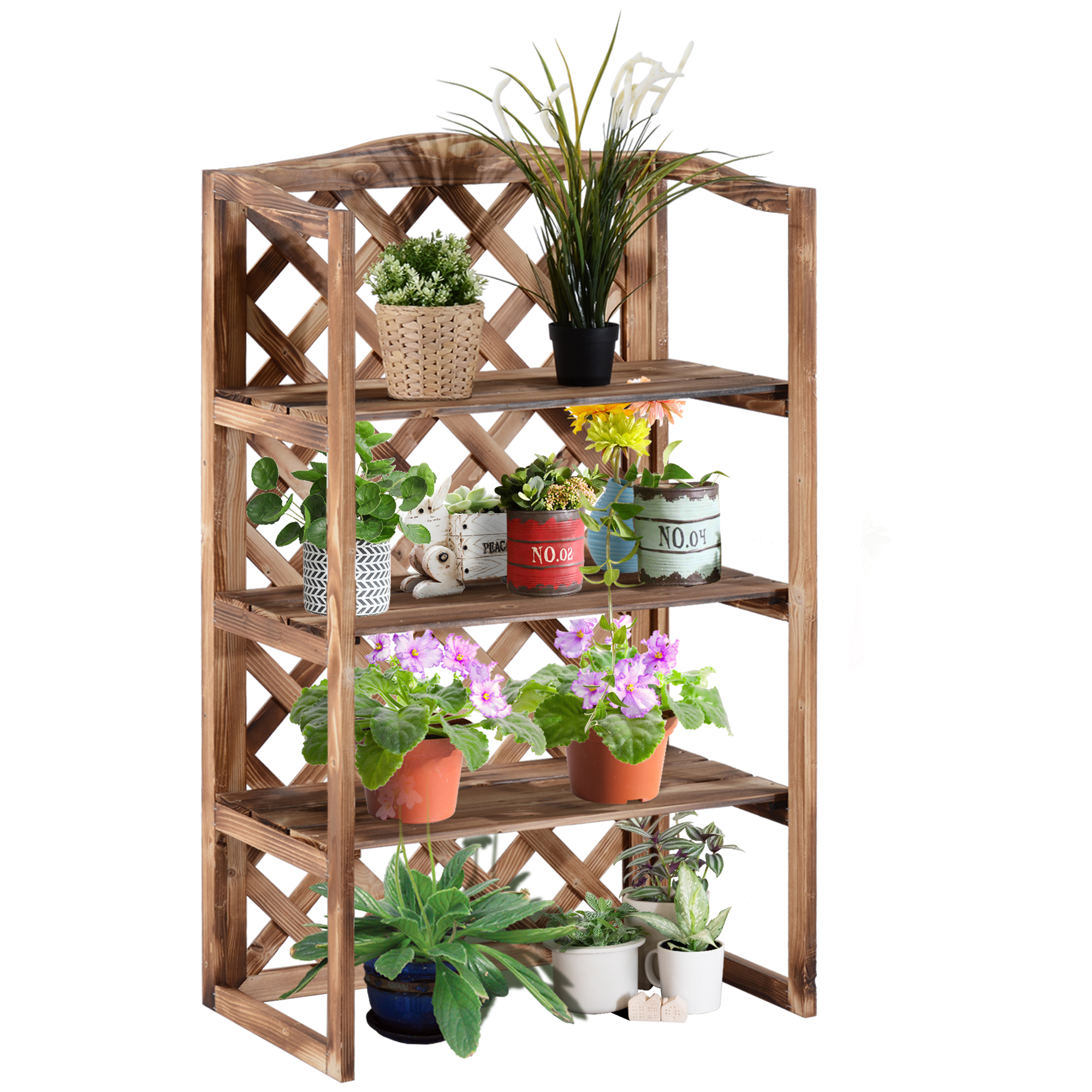 Blumenständer Blumenregal Pflanzregal Blumenbank 3 Etagen Tannenholz (Modell8) Blumenständer Blumenregal Pflanzregal Blumenbank 3 Etagen Tannenholz (Modell8)