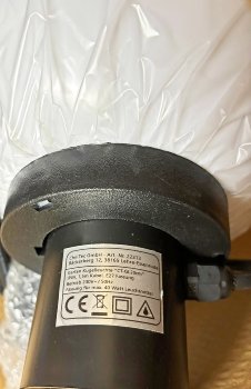 Garten Kugelleuchte Erdspieß "CT-GL20cm", IP44, 230V, 1,5m Kabel, E27 Fassung