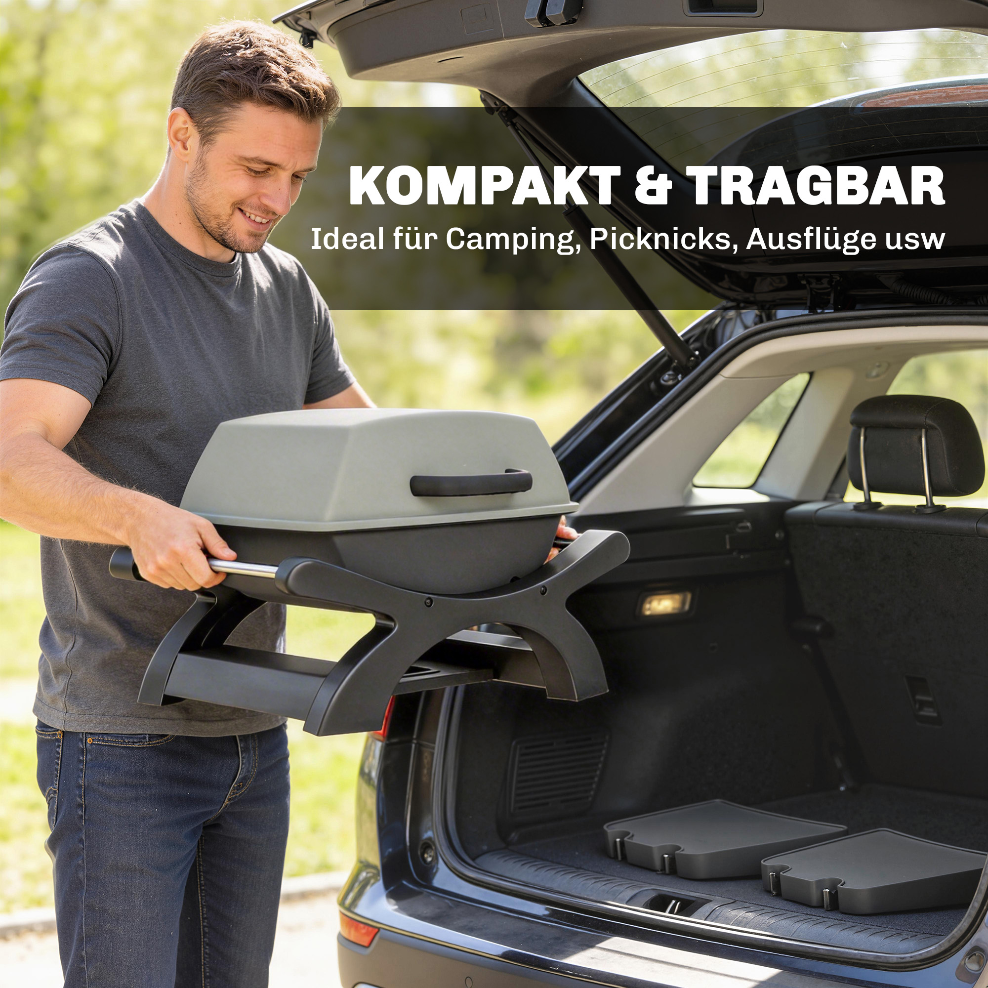 Tischgrill Elektrisch 2300W 23x71 cm tragbar Elektrogrill mit Antihaftbeschichtete Grillrosten Fettauffangschale