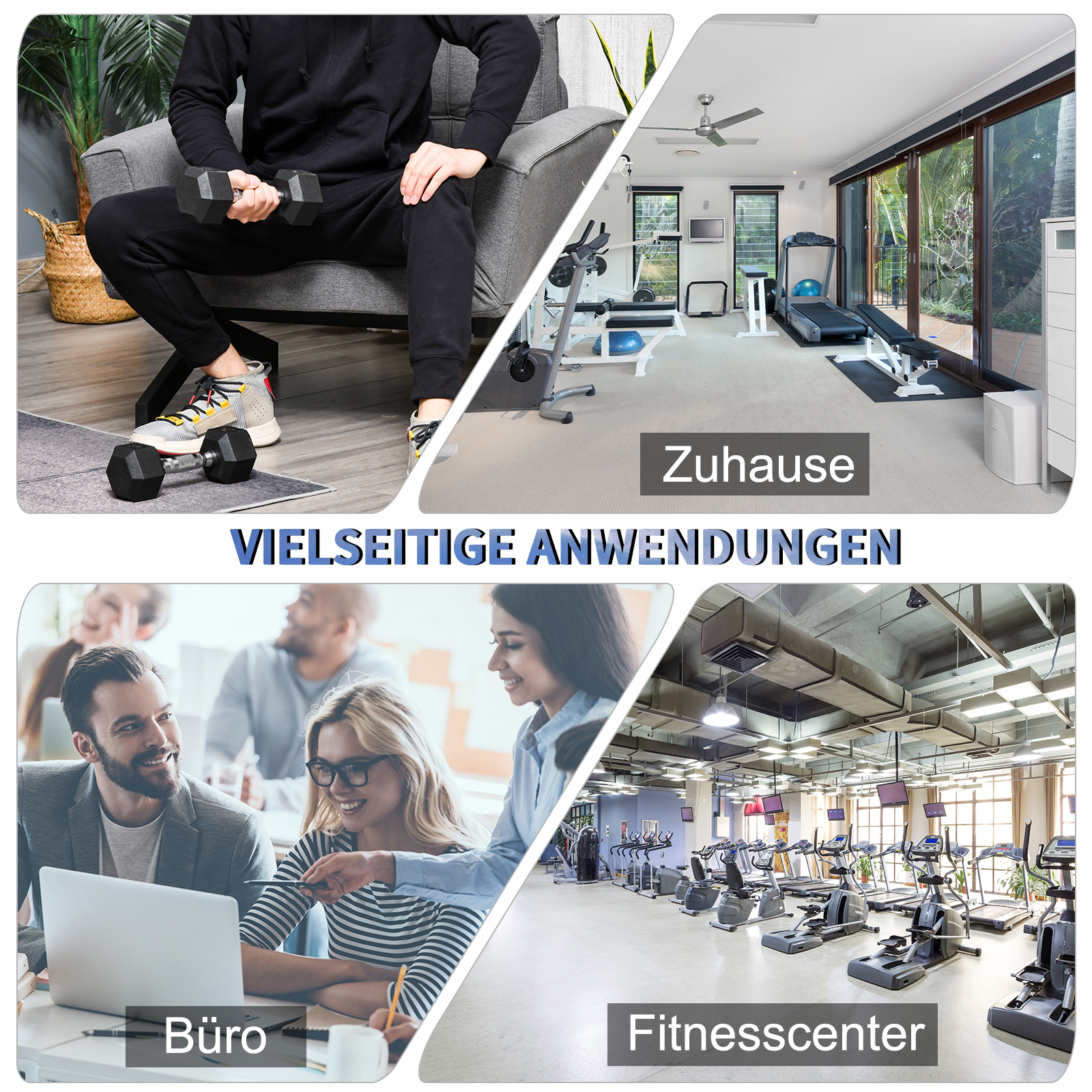 Hexagon Hanteln, 2er Set Hanteln mit gerändeltem Griff, Kurzhantelset aus Gusseisen, 2 x 5 kg, Kurzhanteln für Männer Frauen, Zuhause, Fitnessstudio, Krafttraining