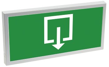 LED Fluchtwegleuchte "NL-W2" 30 LEDs, Erkennungsw. 25m,Wandmontage, 27mm flach