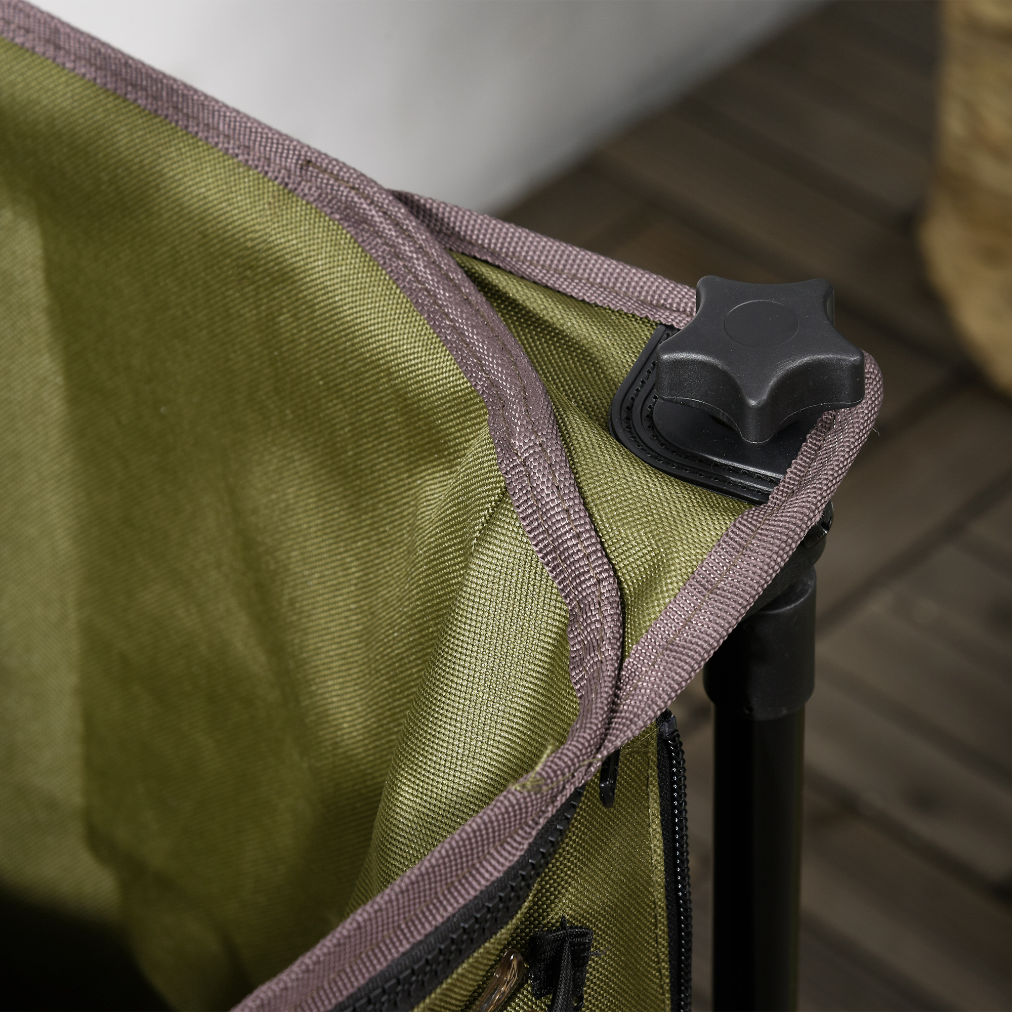 Bollerwagen, klappbar, 7 Seitentaschen, verstellbarer Griff, bis 120 kg, Stahl, grün, 100 x 48 x 100,5 cm