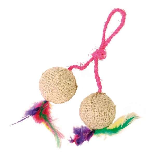 Trixie 2 Jute-Bälle mit Sisalband und Catnip Trixie 2 Jute-Bälle mit Sisalband und Catnip