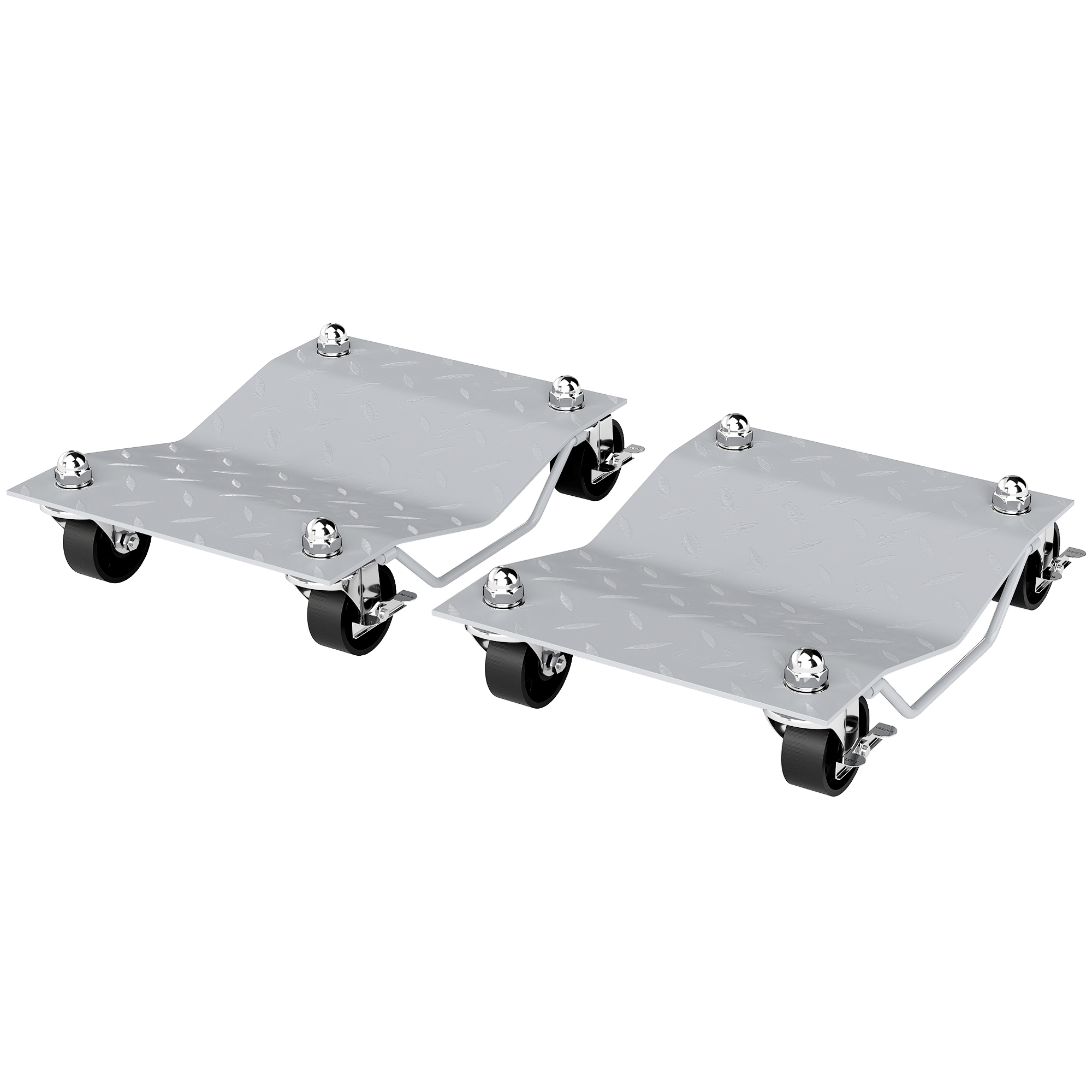 Rangierheber 2 Stücke Rangierhilfe Reifenwechsel Wagenheber mit 4 Rollen für Auto PKW Grau 40,5L x 30B x 13,5H cm
