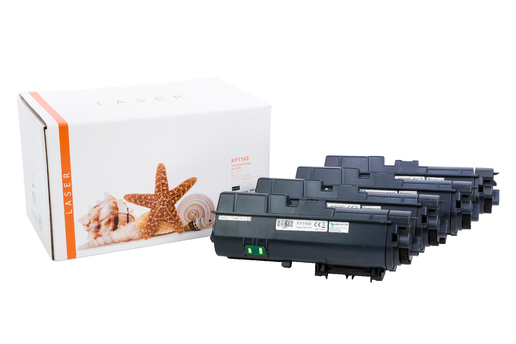 4er Set TK1160 alternativ Toner black für Kyocera / TK1160 / 4x7.200 Seiten 4er Set TK1160 alternativ Toner black für Kyocera / TK1160 / 4x7.200 Seiten