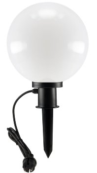 Garten Kugelleuchte Erdspieß "CT-GL20cm", IP44, 230V, 1,5m Kabel, E27 Fassung