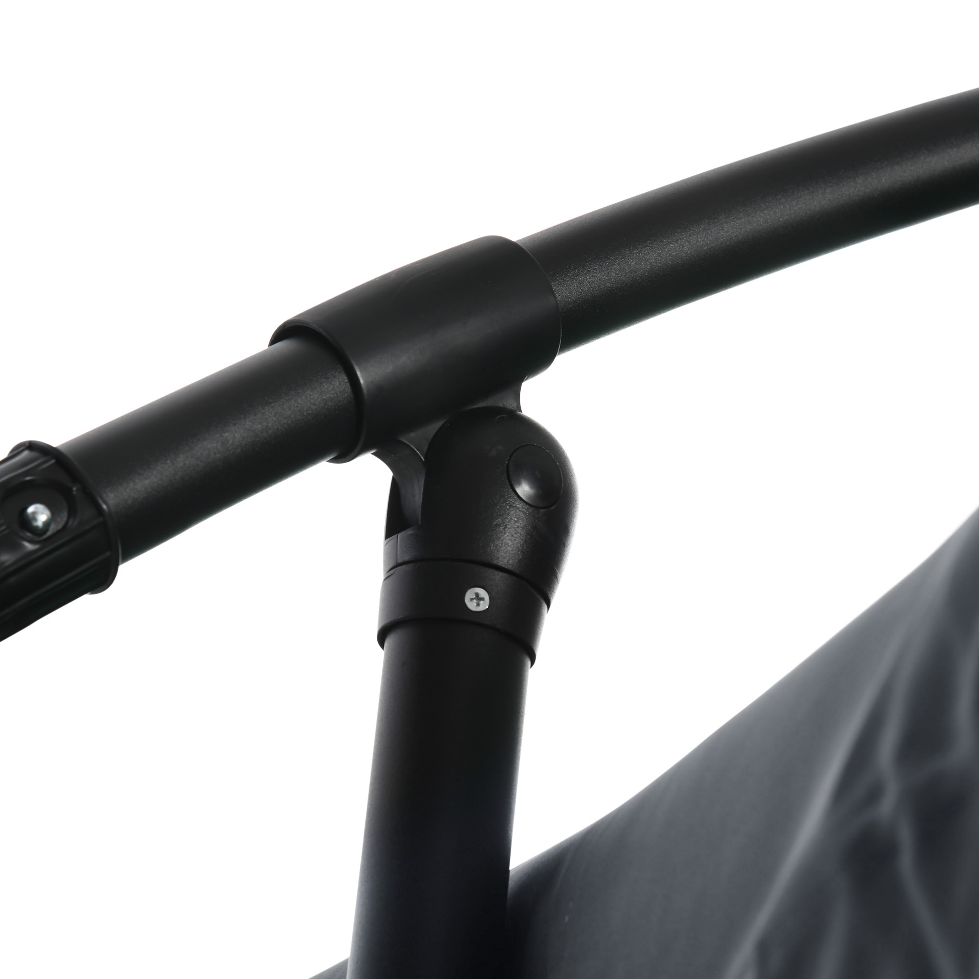 Ampelschirm Ø3m, drehbar, Handkurbel, rostfreier Stahl, Polyester, Dunkelgrau/Schwarz