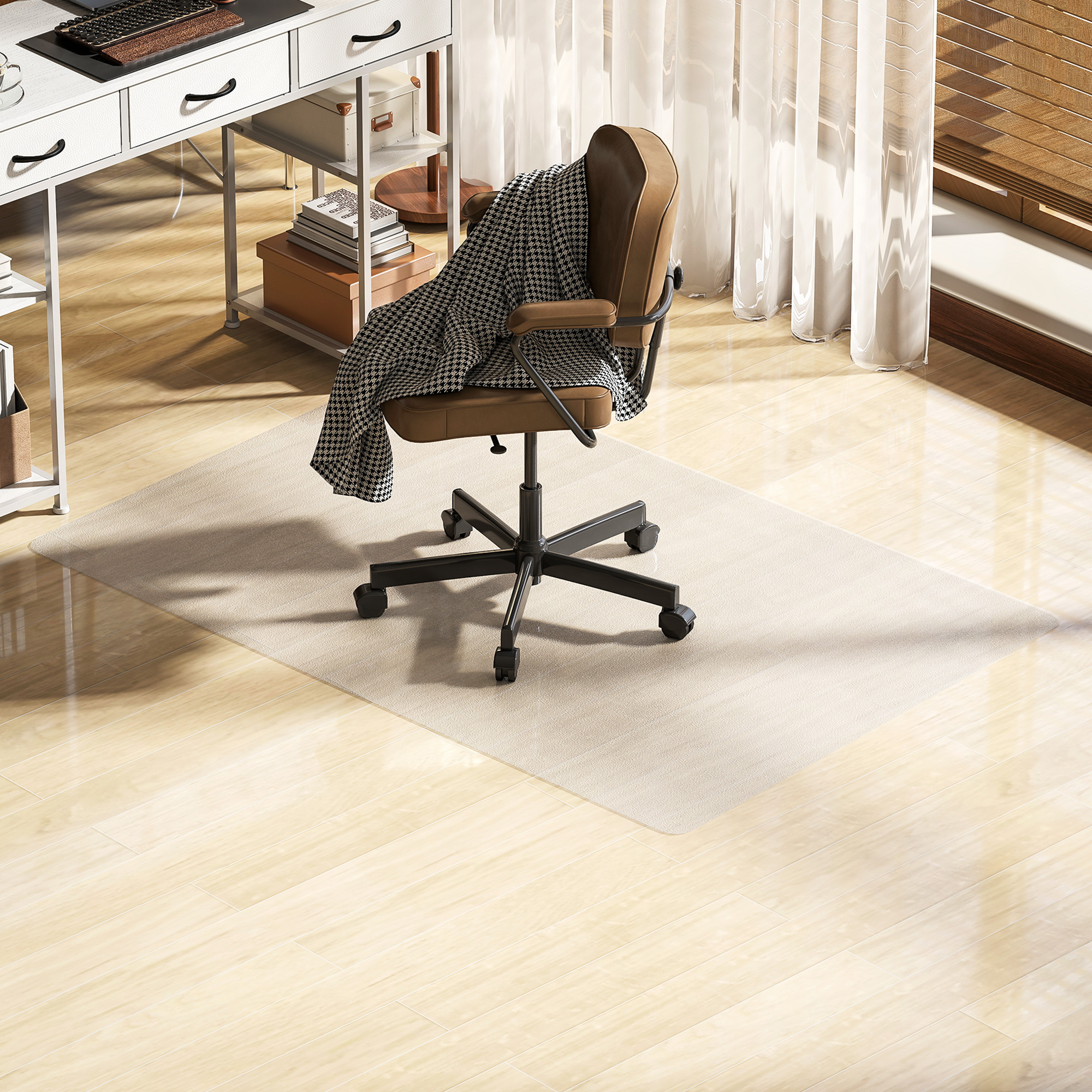 Bodenschutzmatte, rutschfest, 1,5mm dick, 100 x 150 cm, Transparent