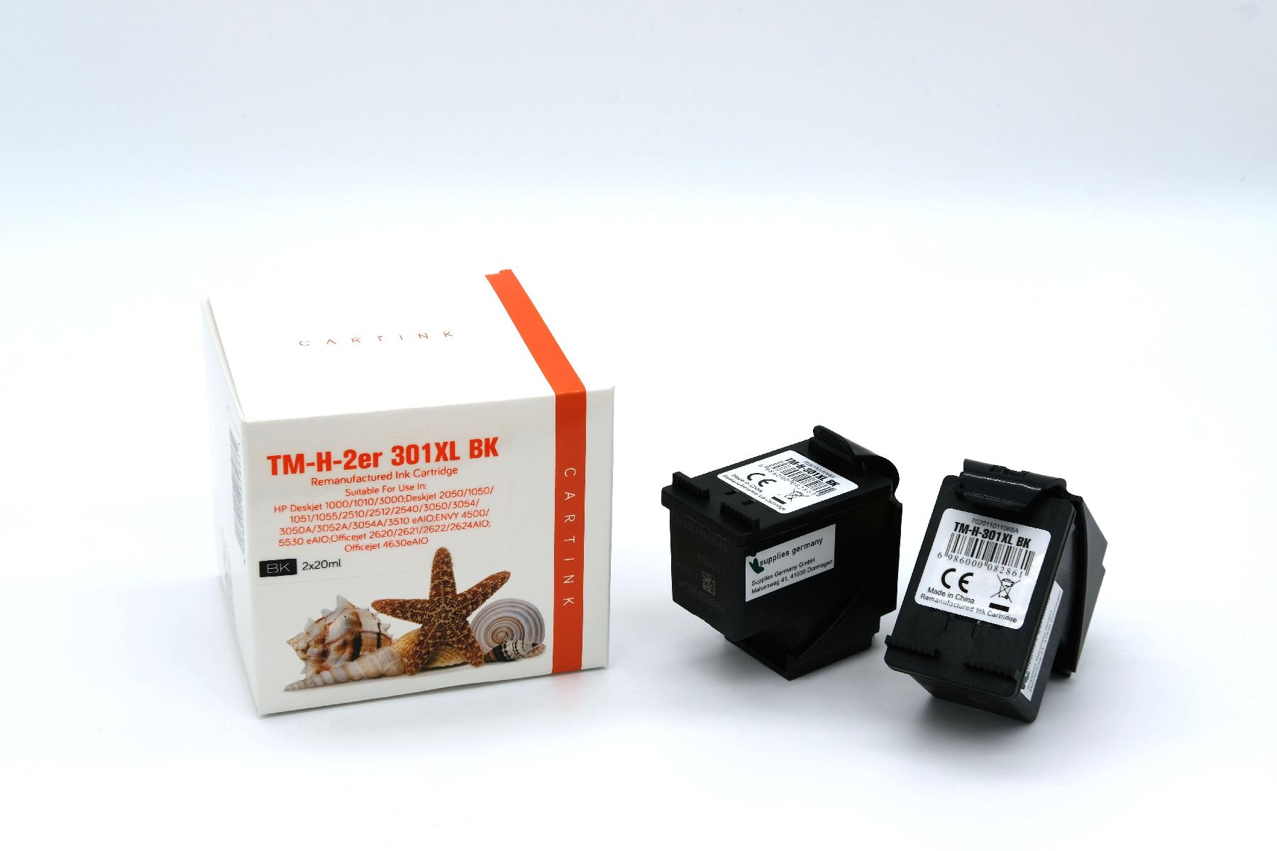 301BKXL Doppelpack Refill Tinte black für HP / D8J45AE / 2x20