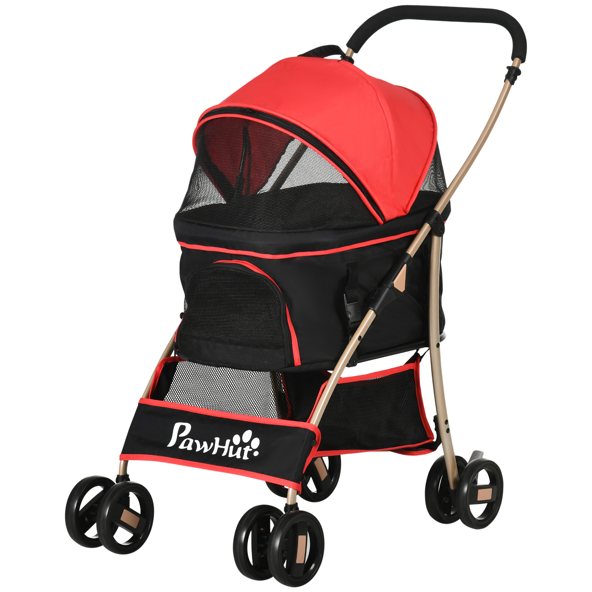 2-in-1 Hundebuggy Tragtasche Autositz bis 10kg klappbar Bodenkorb 82 cm x 49,5 cm x 98 cm Rot 2-in-1 Hundebuggy Tragtasche Autositz bis 10kg klappbar Bodenkorb 82 cm x 49,5 cm x 98 cm Rot