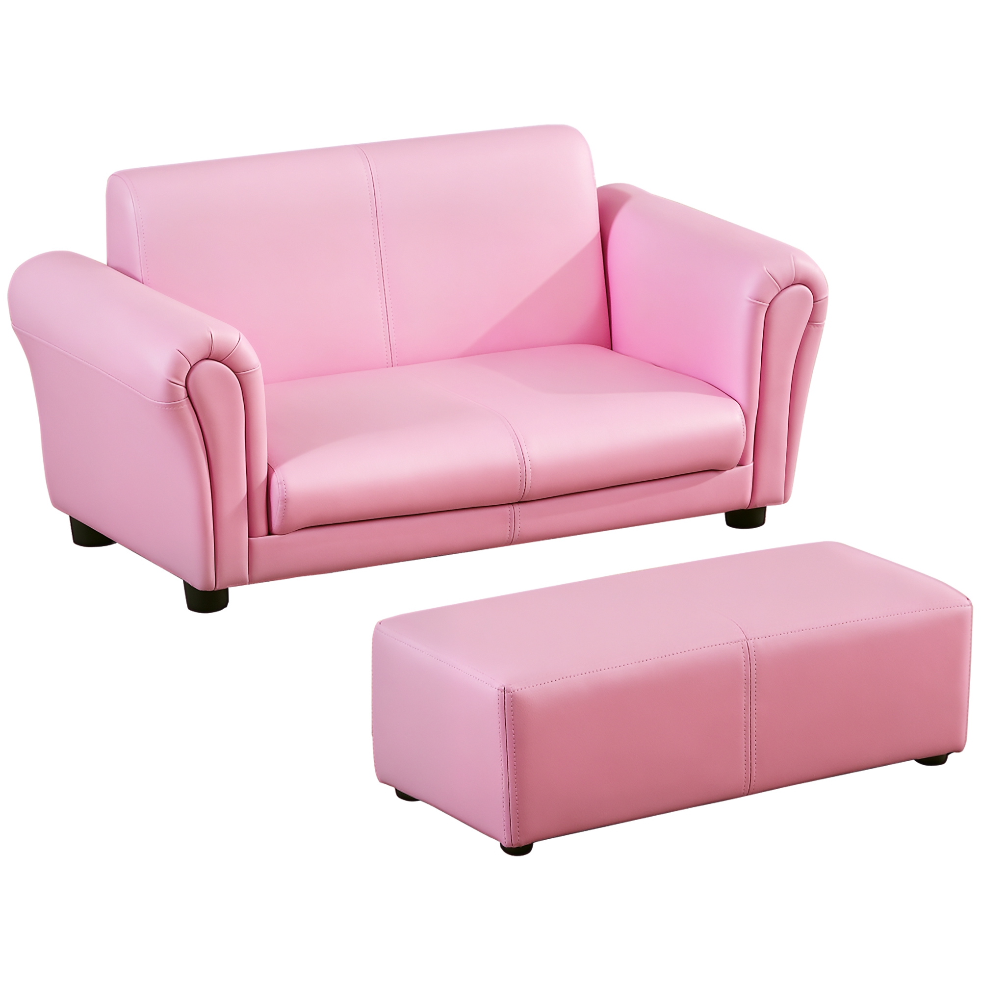 Kindersessel mit Fußhocker, Kindercouch mit Hocker, Kindersofa, Sofa Sessel, Rosa 83 x 42 x 41 cm Kindersessel mit Fußhocker, Kindercouch mit Hocker, Kindersofa, Sofa Sessel, Rosa 83 x 42 x 41 cm