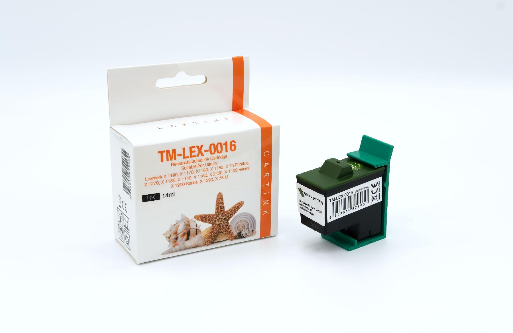 0016 Refill Tinte black für Lexmark / 10N0016 / 14ml 0016 Refill Tinte black für Lexmark / 10N0016 / 14ml