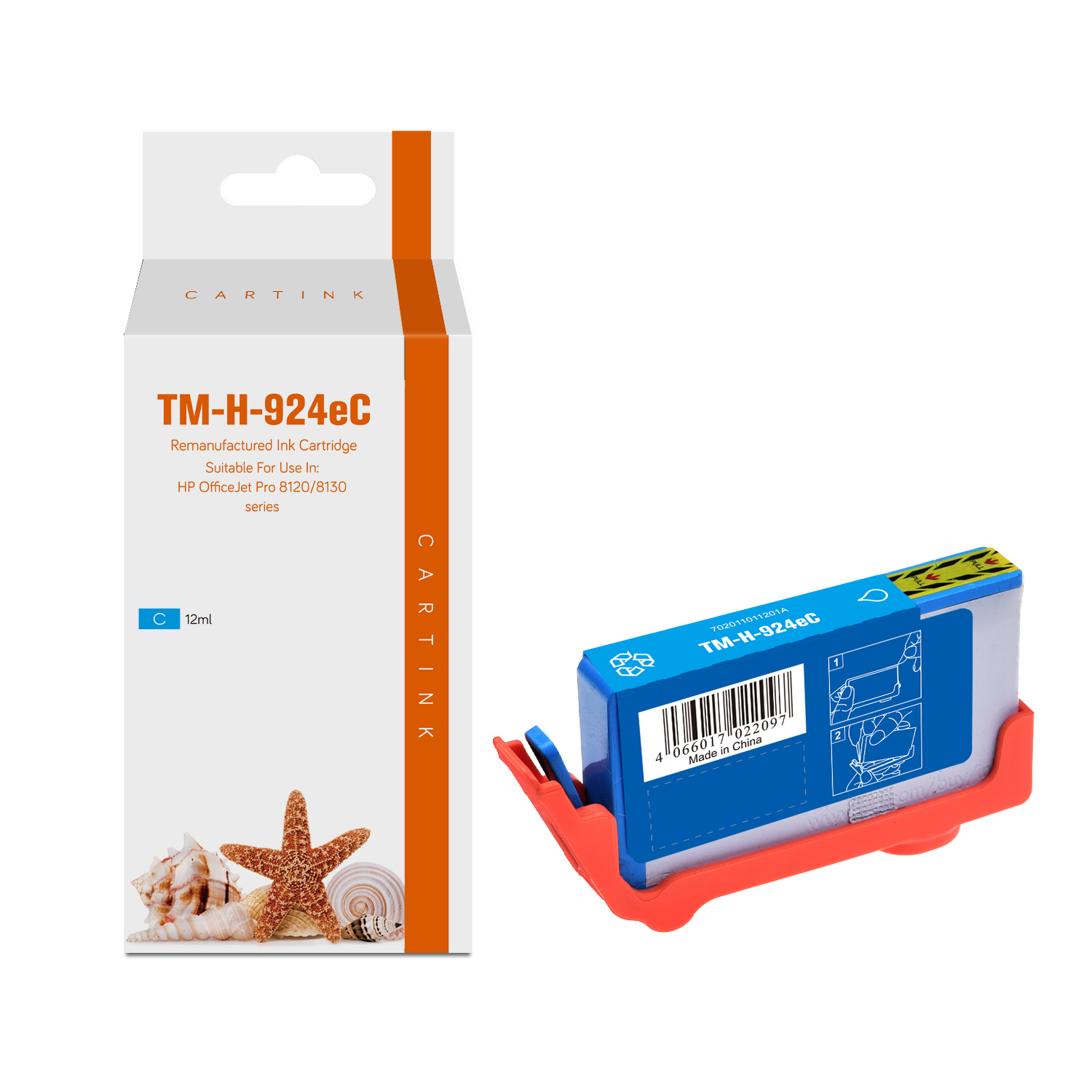 924eC Refill Tinte cyan für HP / 4K0U7NE / 800 Seiten