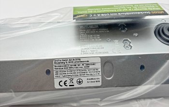 4-fach Steckdosenblock, USB-A+C, silber, 250V~/ 16A, Aufbaumontage, USB 3,1A, PD