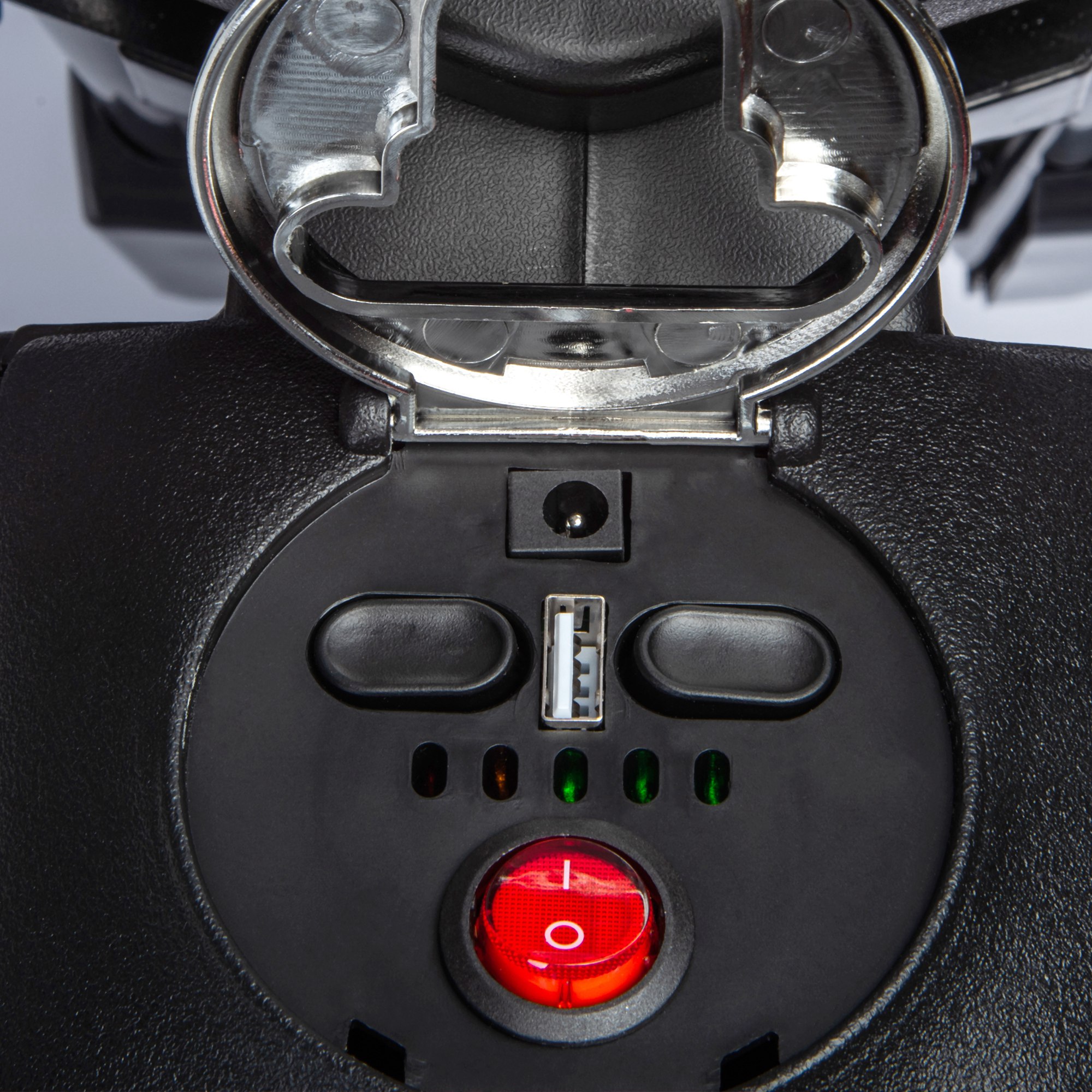 12V Kinder-Motorrad mit Stützrädern, LED-Lichtern, Musik, USB, Elektro-Motorrad für Jungen und Mädchen, Gelb