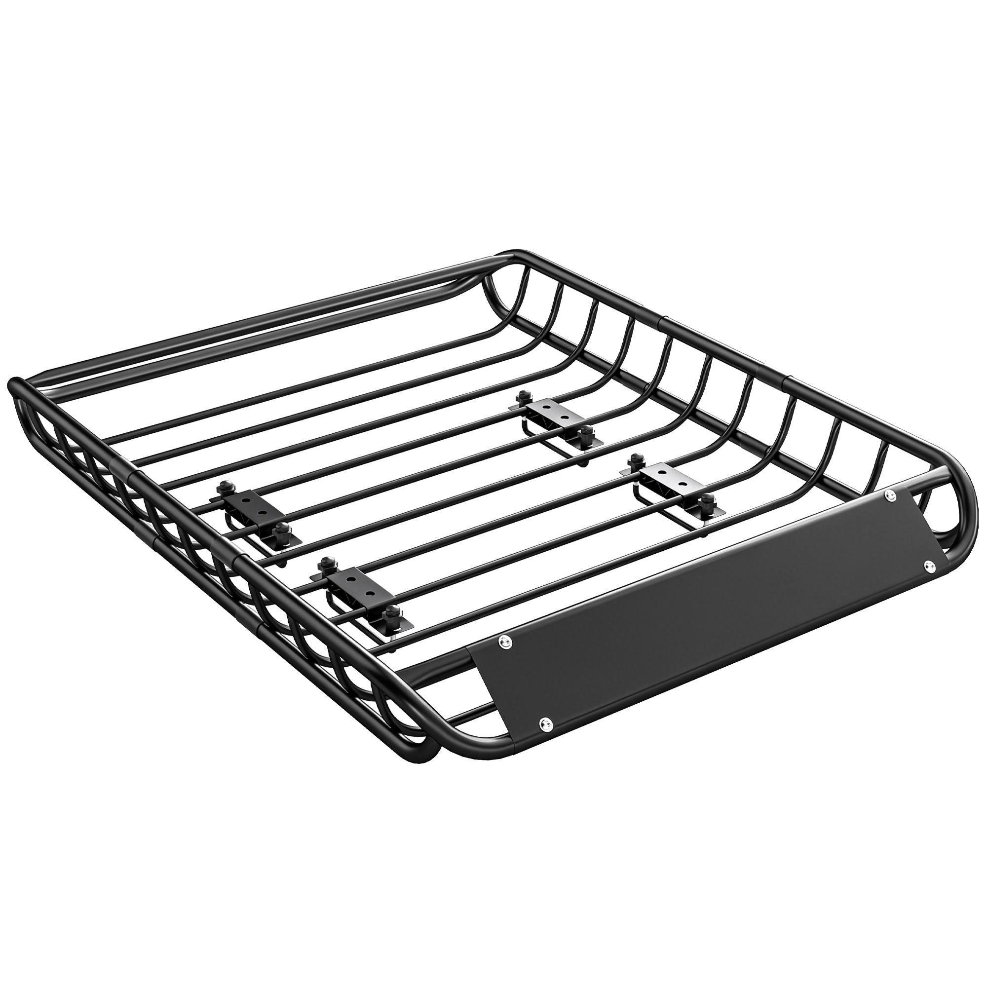 Dachgepäckträger Universal Dachkorb mit Windschutz, bis 150 kg, 116 x 92 x 11,5 cm für SUV Trucks Schwarz