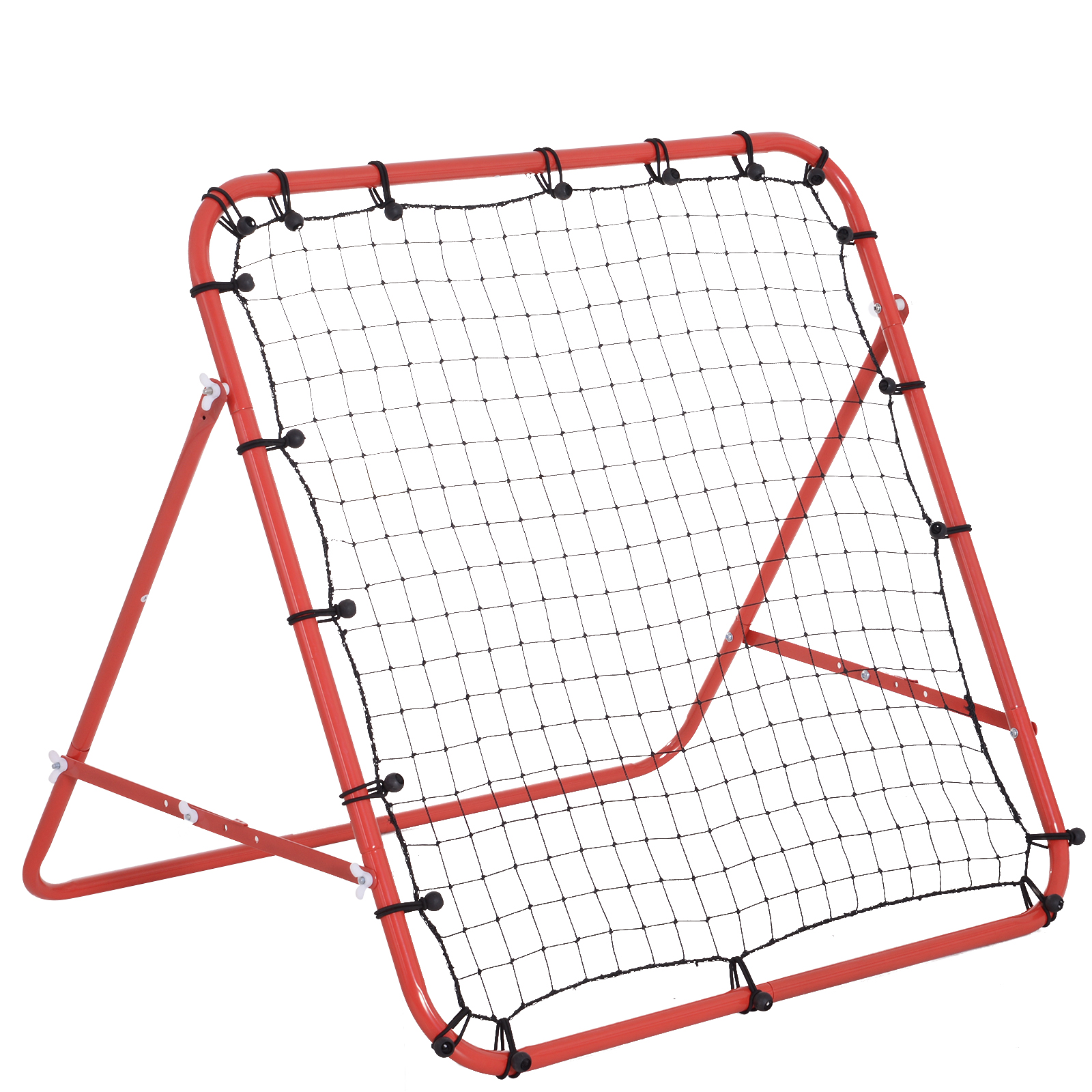 Rebounder für Fußball, 84 x 84 cm Fussball Rebounder mit stufenlos verstellbarem Winkel, Kickback Rückprallwand Fußballtor für Jugendliche Schuss-, Pass- und Ballannahmetraining Rot Rebounder für Fußball, 84 x 84 cm Fussball Rebounder mit stufenlos verstellbarem Winkel, Kickback Rückprallwand Fußballtor für Jugendliche Schuss-, Pass- und Ballannahmetraining Rot