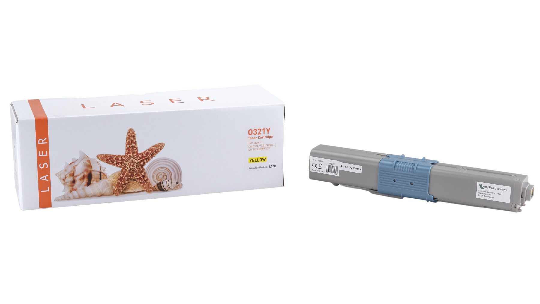 C321Y alternativ Toner yellow für OKI / 44973533 / 1.500 Seiten