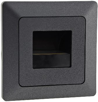 MILOS LED-Einbauleuchte "COB" Anthrazit / 80x80mm, 3000k, warmweiß, 55Lumen