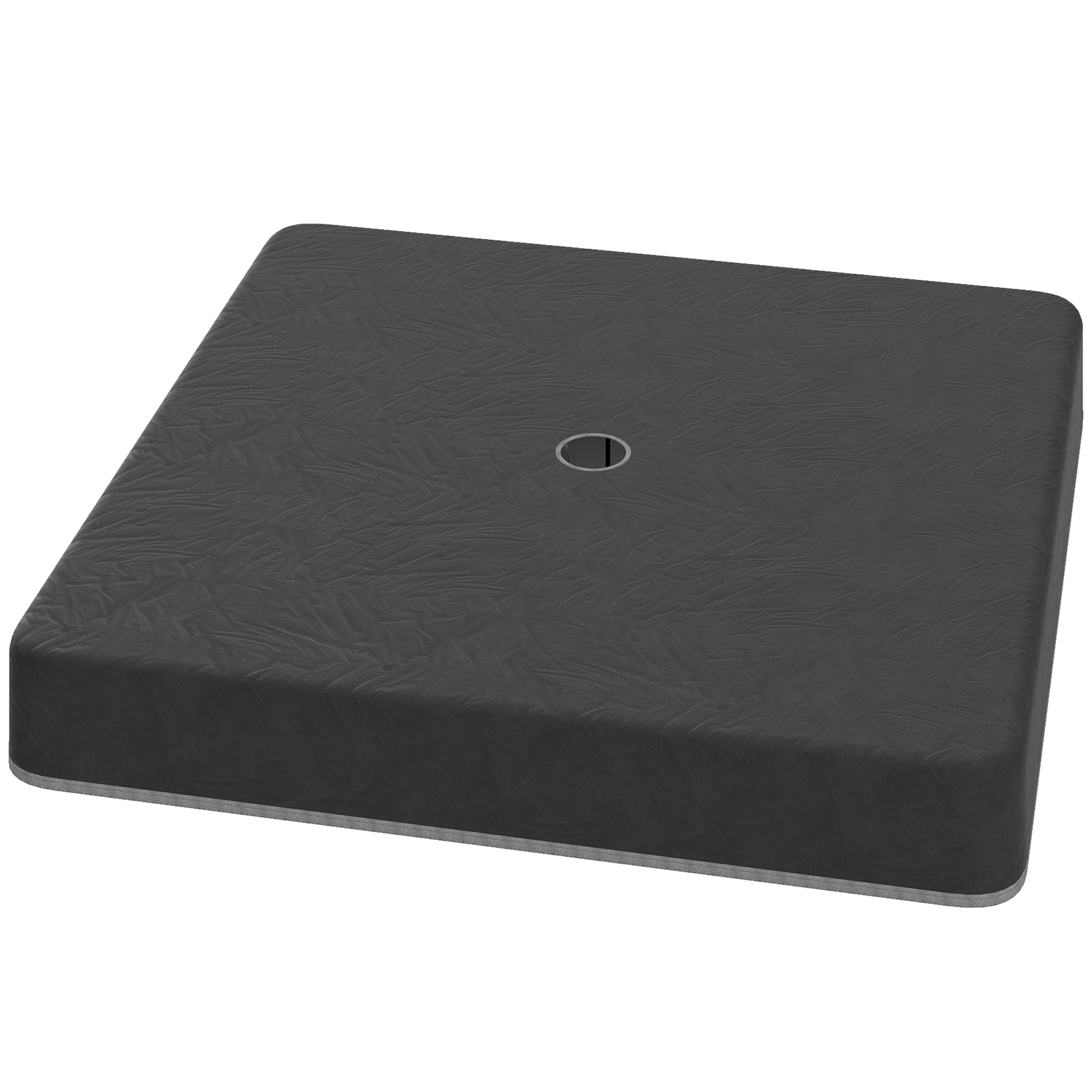 Basisgewichte für Sonnenschirmständer, Wasserdicht, mit Sand befüllbar, Kunststoff, 89L x 89B x 10,5H cm, Schwarz