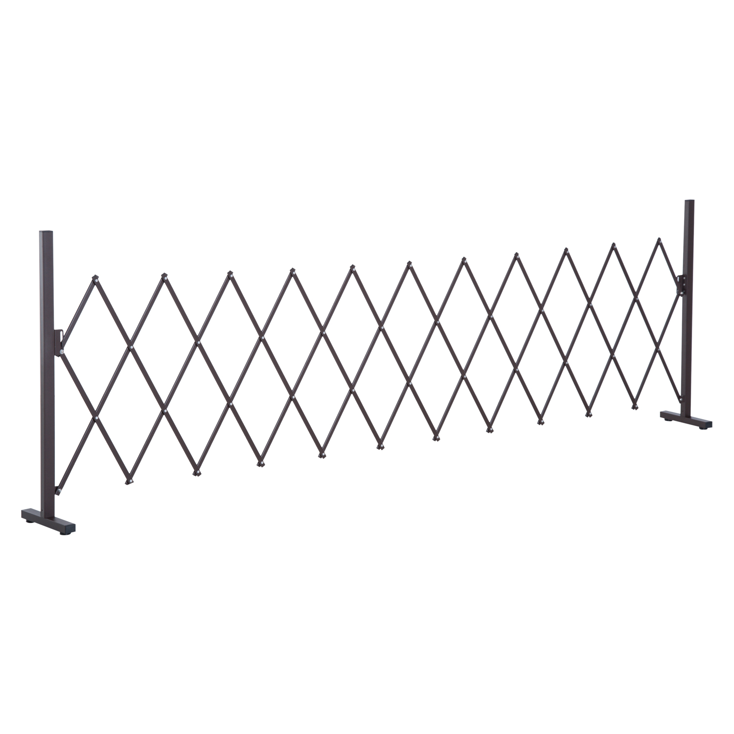 Scherengitter Absperrgitter Scherensperre ausziehbar 35-300cm Garten Alu Braun H103,5cm