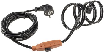 Heizkabel mit Temperaturfühler, 12m, 192Watt, Frostschutz für Wasserleitungen