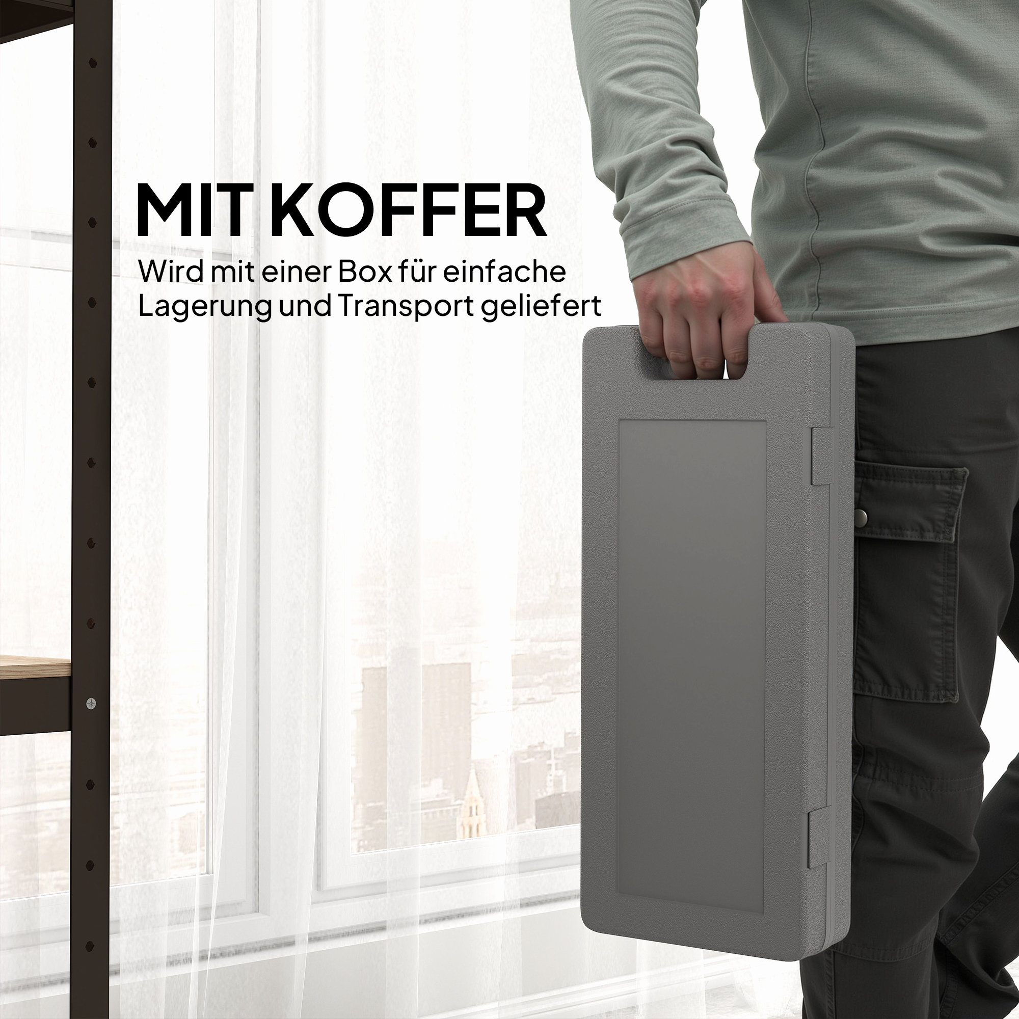 Hantelset 6er Set Hanteln mit Koffer, Gewichten, 0,5kg, 1kg, 1,5kg verstellbar für Zuhause, Fitnessstudio