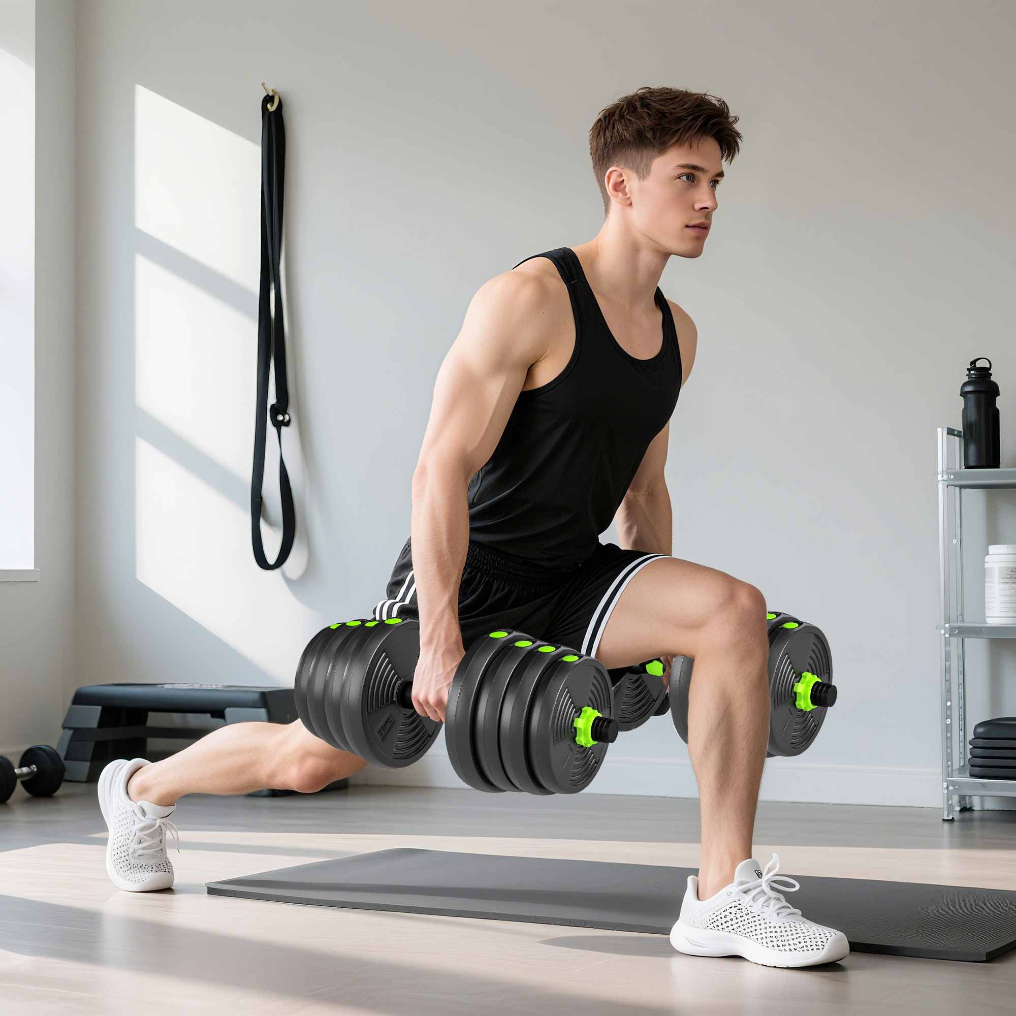 Hantelset verstellbar 30 KG Kurzhantel Set Kurzhanteln Langhanteln Hanteln Set für Krafttraining
