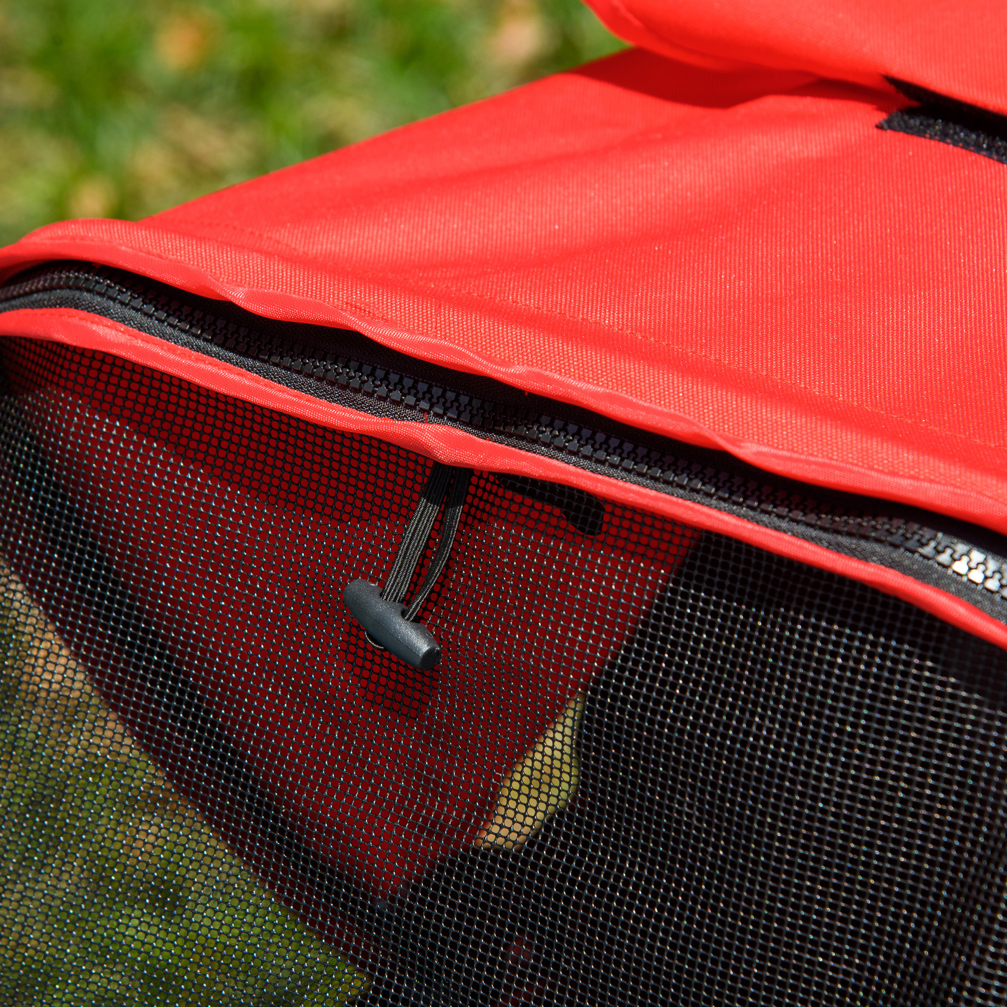 Hundewagen Hundebuggy mit 3 Rädern klappbar bis 10 kg Oxford Rot+Schwarz 109,5 x 54,5 x 106,5 cm