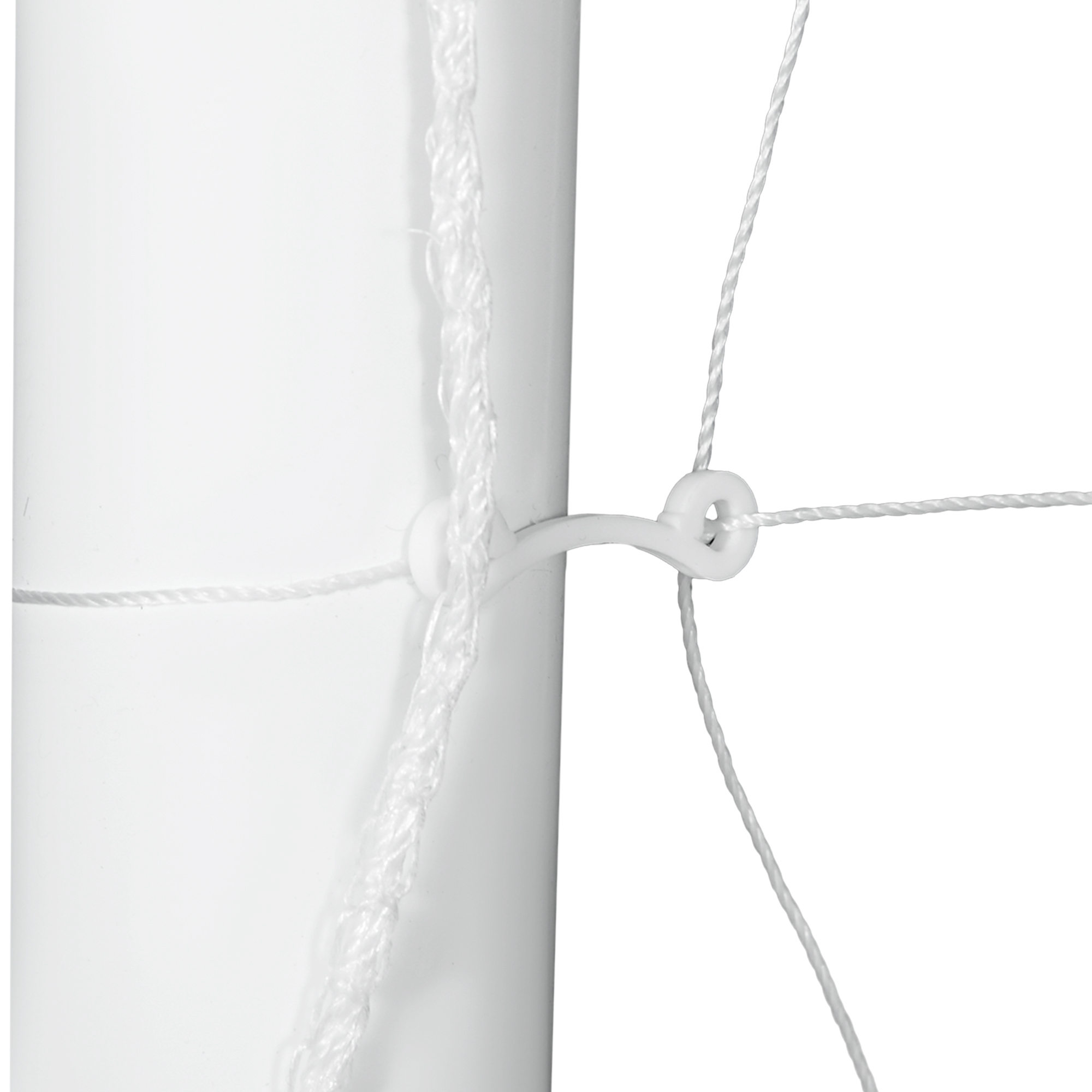 Fußballtor, robustes Netz, Kunststoff-Rahmen, Heringe, 300L x 120B x 200H cm, Weiß