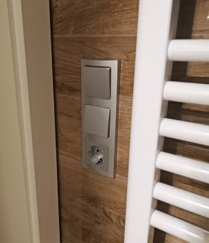 DELPHI Schutzkontakt-Steckdose, silber, 250V~/ 16A, inkl. Rahmen, Steckanschluss