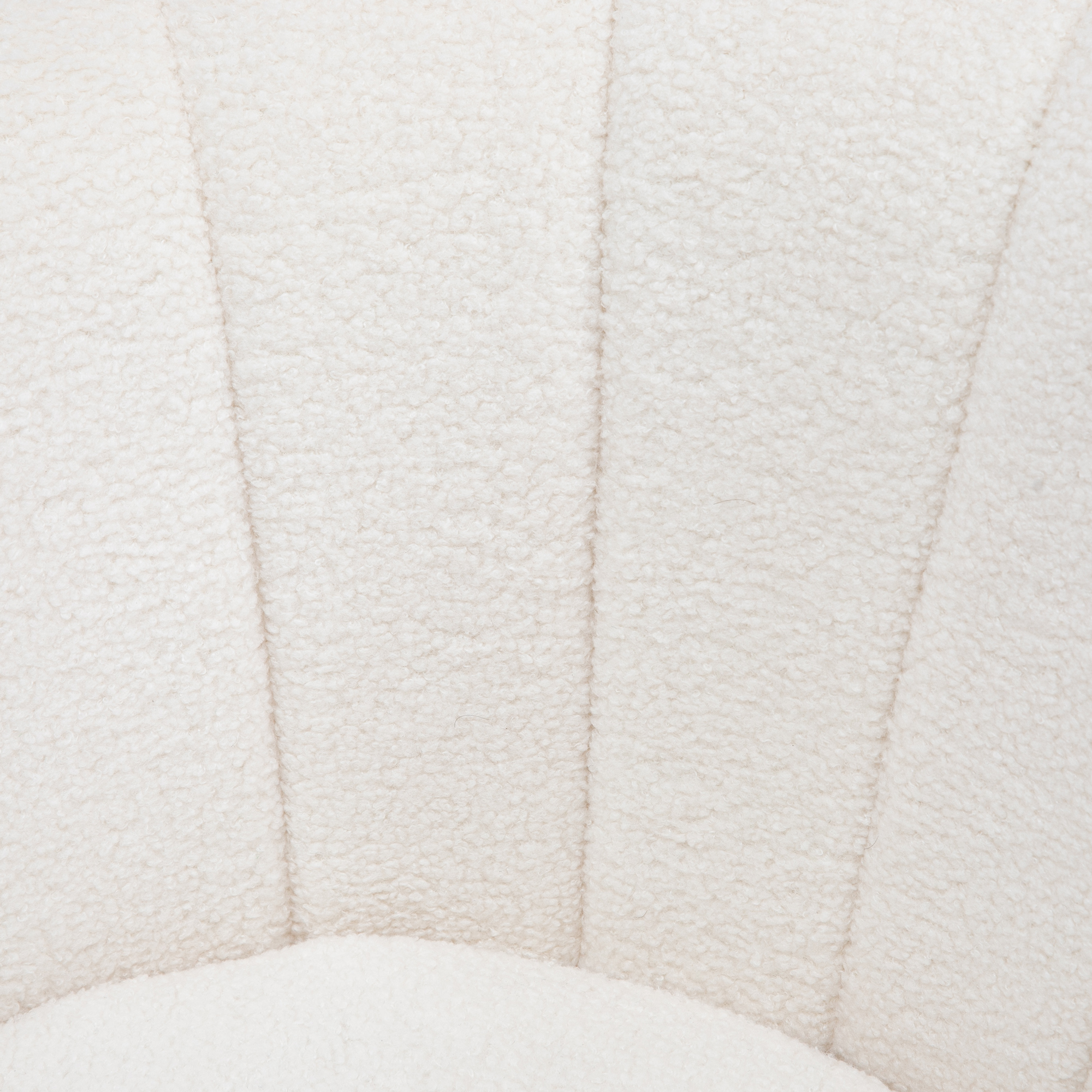 Polstersessel in Muschelform, Relaxsessel, Entspannungssessel, Metallbeine in Goldoptik, 79L x 77B x 77H cm, Weiß