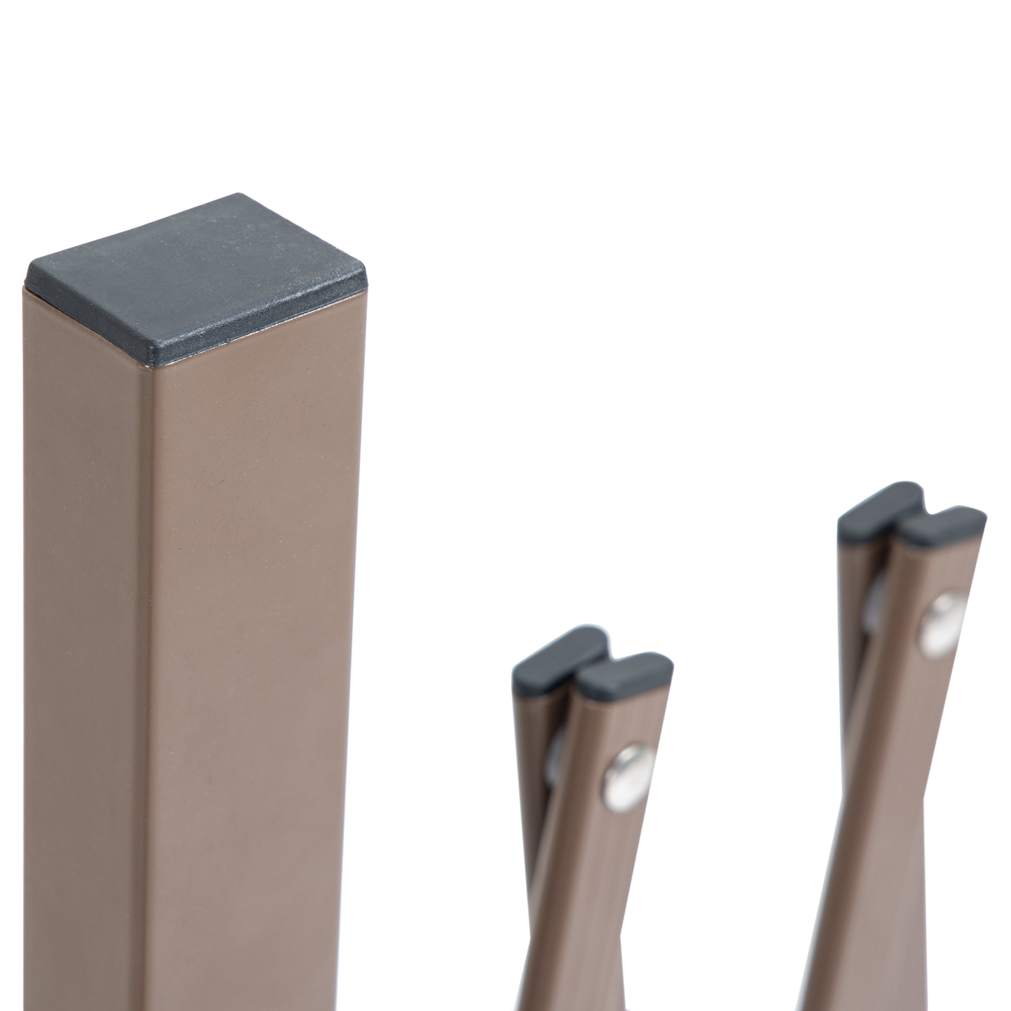 Scherengitter Absperrgitter Scherensperre ausziehbar 35-300cm Garten Alu Braun H103,5cm