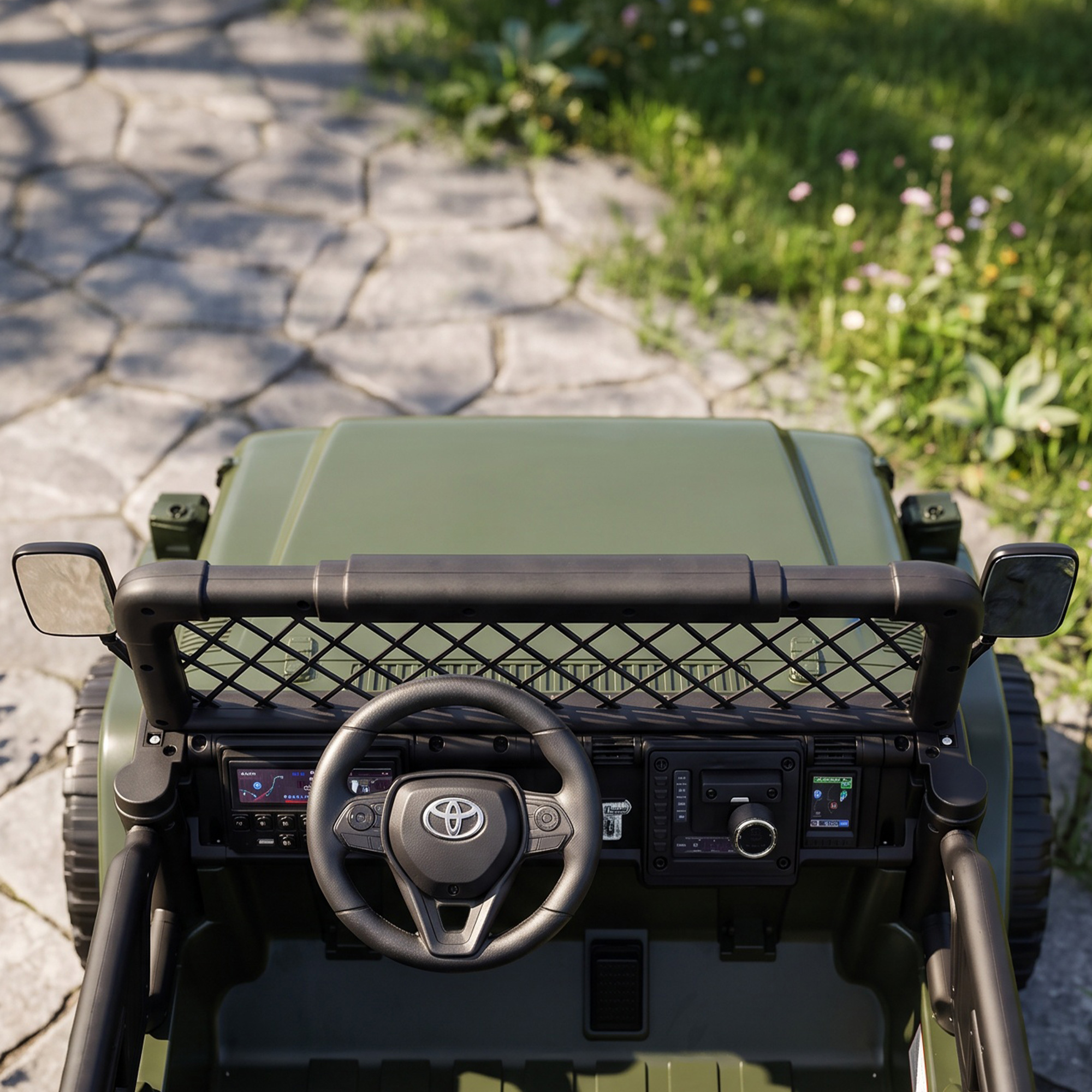 Kinder Elektroauto TOYOTA FJ 24V Elektroauto für Kinder mit Fernbedienung 200W Motor Lithium-Akku 2-Sitzer für 3-8