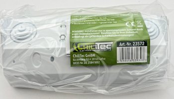 2-fach Steckdosenblock, USB-A+C, weiß, 250V~/ 16A, Aufbaumontage, USB 3,1A, PD