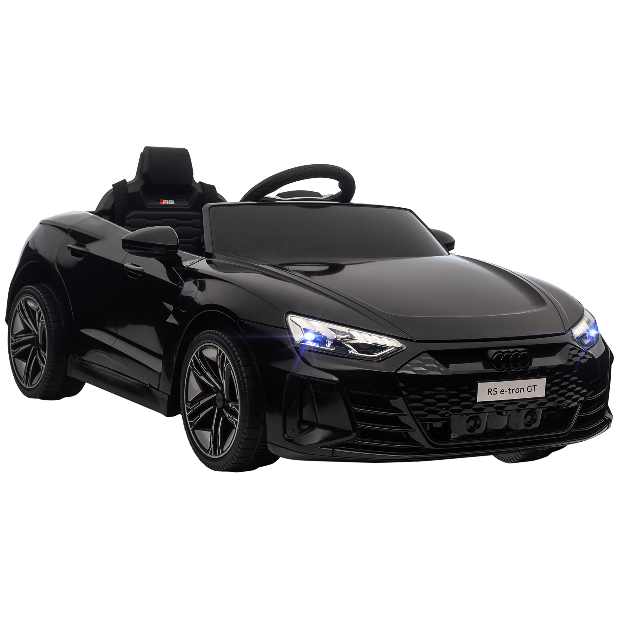 Kinderauto, Elektroauto, Audi, mit Sicherheitsgurt, Fernbedienung, Licht, schwarz, 103 x 58 x 41cm