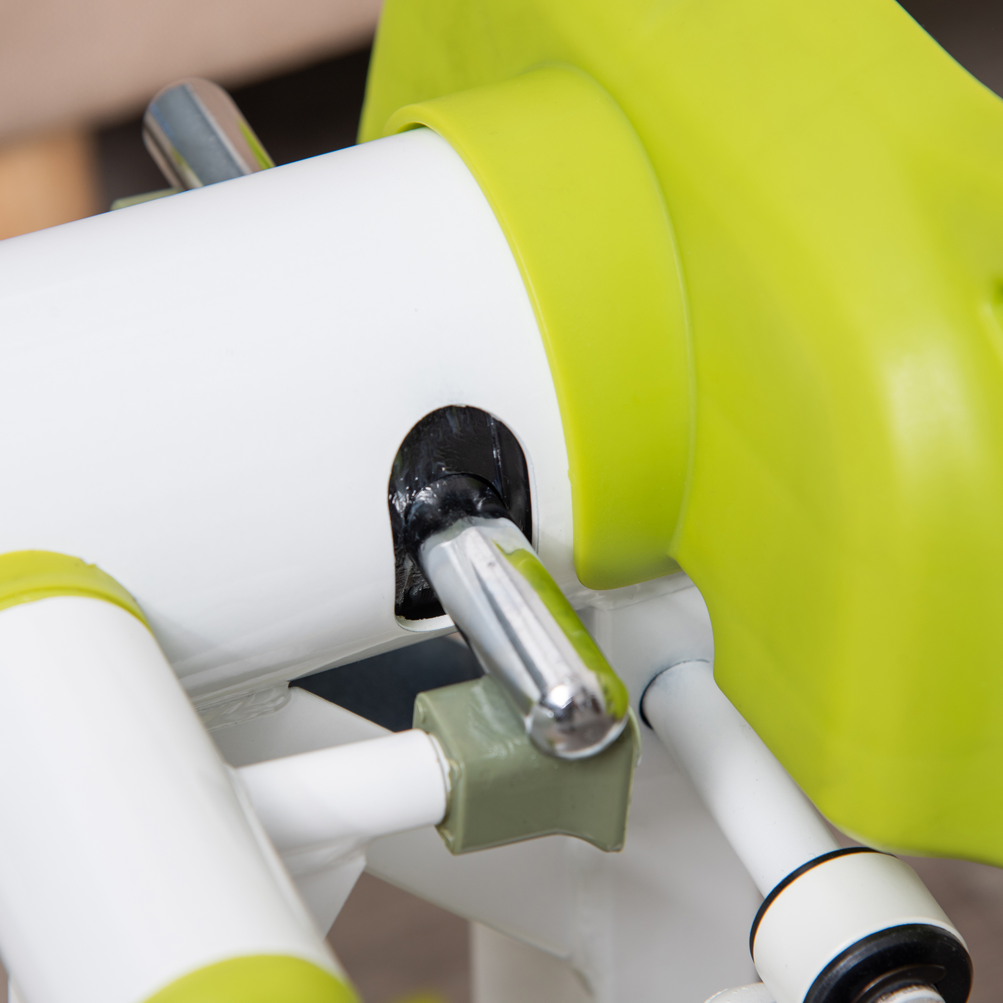 Mini-Stepper, tragbar, rutschfest, Hydraulikzylinder, LCD-Display, Metall/ABS, 48x34x21 cm, Weiß/Gelb