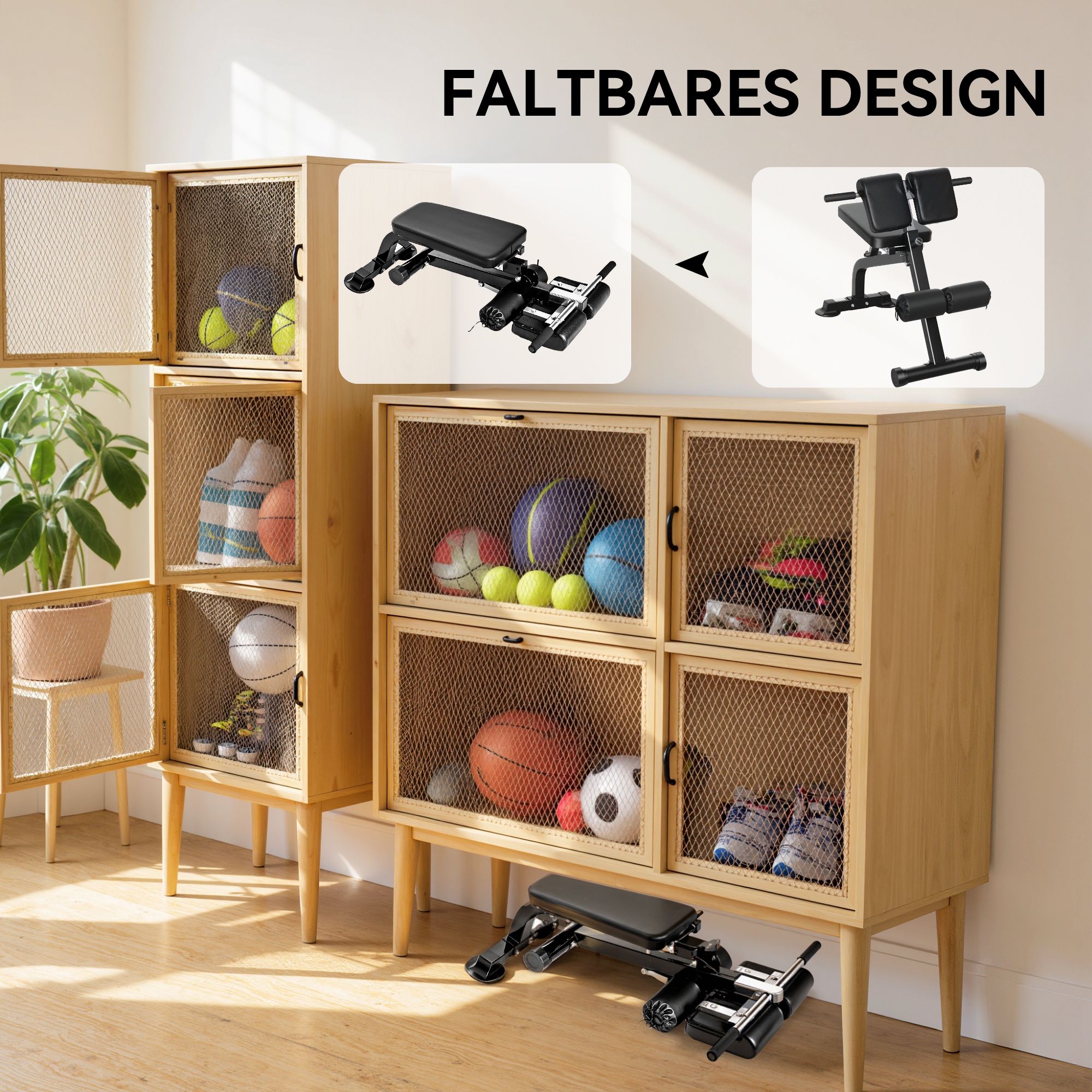 Trainingsbank, Hantelbank, Fitnessbank, Stahlrahmen, Schwarz