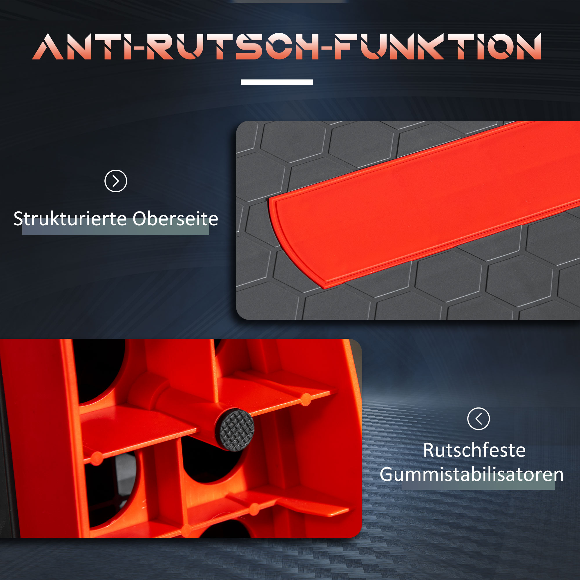 Stepper höhenverstellbare Stepper Aerobic Stepper, Rot + Schwarz