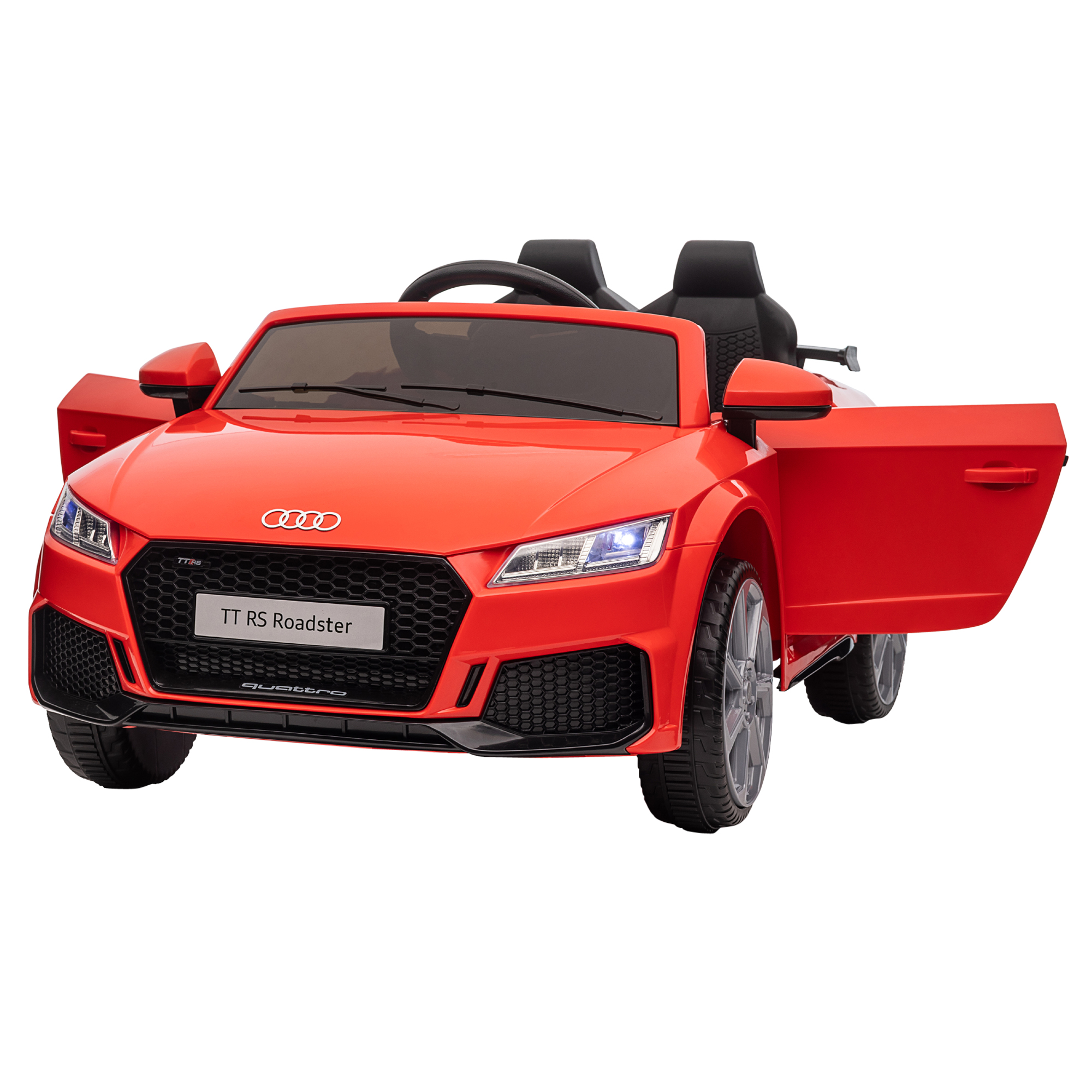 Kinderfahrzeug Audi TT RS Roadster, 3 km/h, Fernbedienung, LED, USB, rot