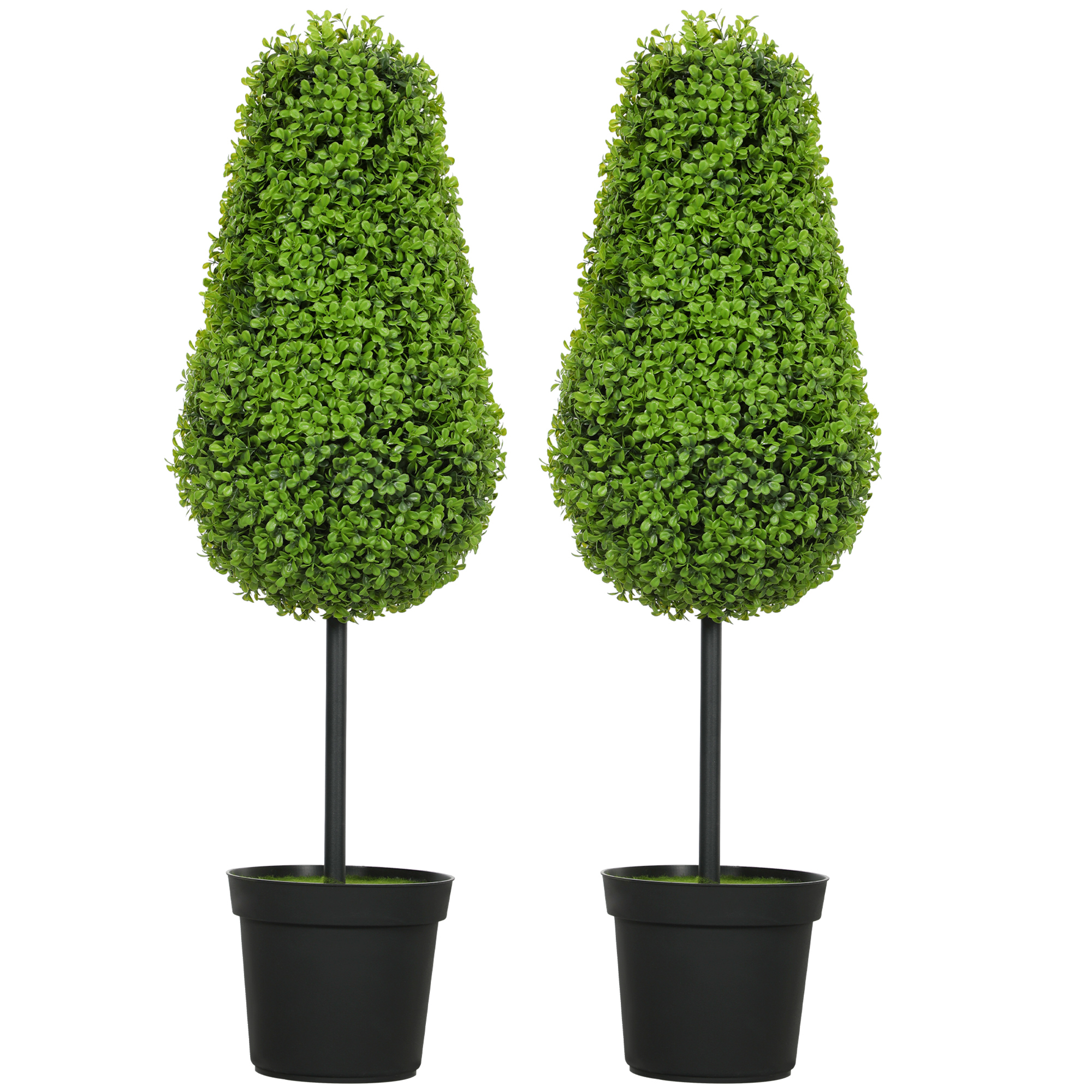 2er Set Künstliche Buchsbaum 90cm Kunstpflanze in Tränenform, Plastik Künstliche Pflanzen im Topf Moderne Dekoration 2er Set Künstliche Buchsbaum 90cm Kunstpflanze in Tränenform, Plastik Künstliche Pflanzen im Topf Moderne Dekoration