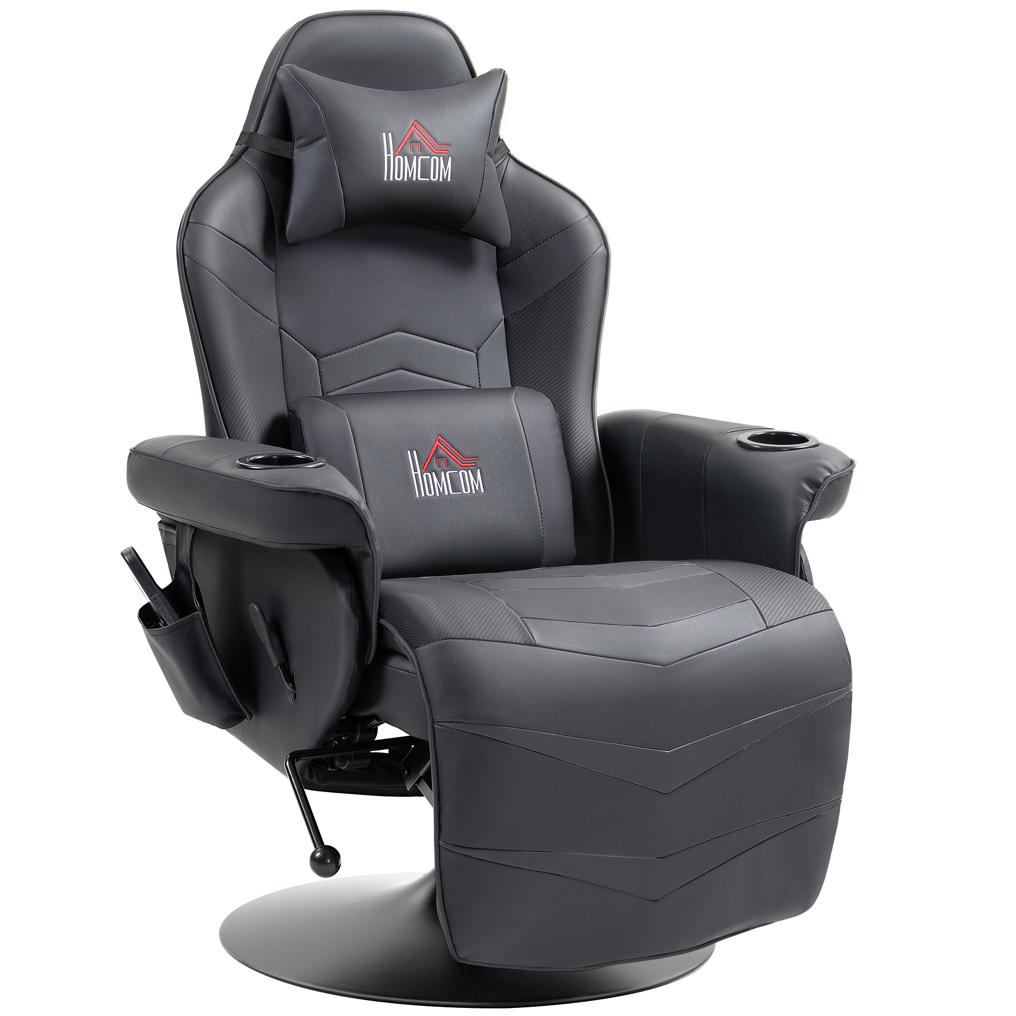 Gamingsessel, Massagefunktion, neigbare Lehne, Fußstütze, bis 120 kg, Stahlrahmen, Kunstleder, Schwarz Gamingsessel, Massagefunktion, neigbare Lehne, Fußstütze, bis 120 kg, Stahlrahmen, Kunstleder, Schwarz