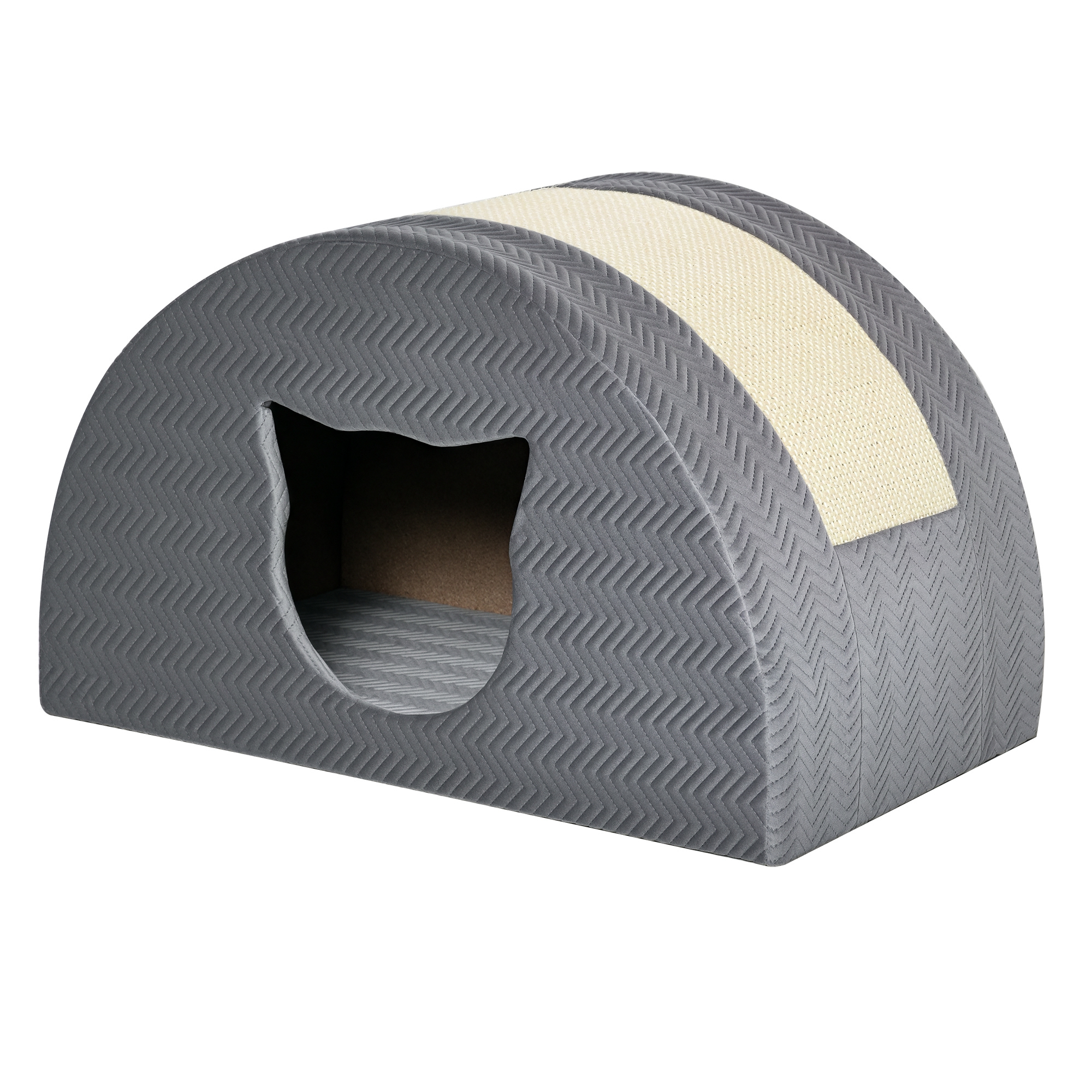 Katzenhöhle mit Kraztbrett Katzenbett Kratzhaus Katzenhaus Katzenwohnung Sisal Grau 48,5 x 30 x 30 cm Katzenhöhle mit Kraztbrett Katzenbett Kratzhaus Katzenhaus Katzenwohnung Sisal Grau 48,5 x 30 x 30 cm