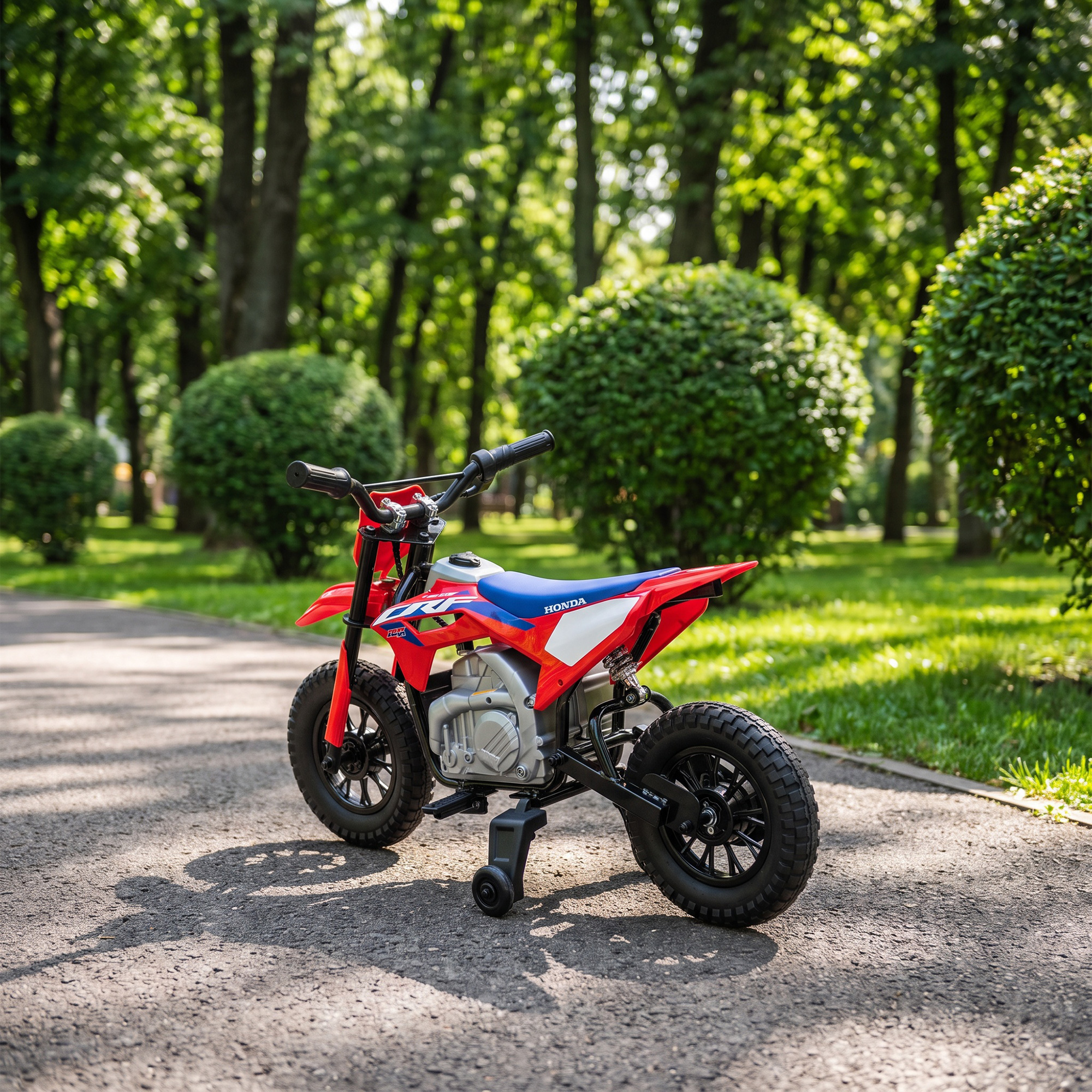 Elektro Motorrad Kinder HONDA CRF 450R 12V Kinder Motocross mit 35W Motor Lithium Akku Hinterradfederung 12 Zoll Rädern