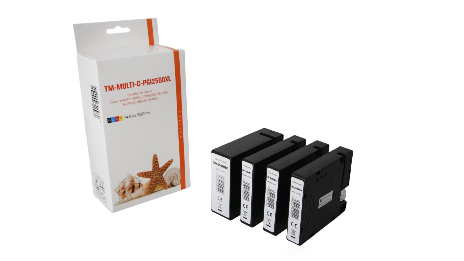 Multipack PGI2500XL alternativ Tinte für Canon / 9254B004 / BK74,6ml / C,M,Y20,4ml (PATENT SAFE Multipack PGI2500XL alternativ Tinte für Canon / 9254B004 / BK74,6ml / C,M,Y20,4ml (PATENT SAFE
