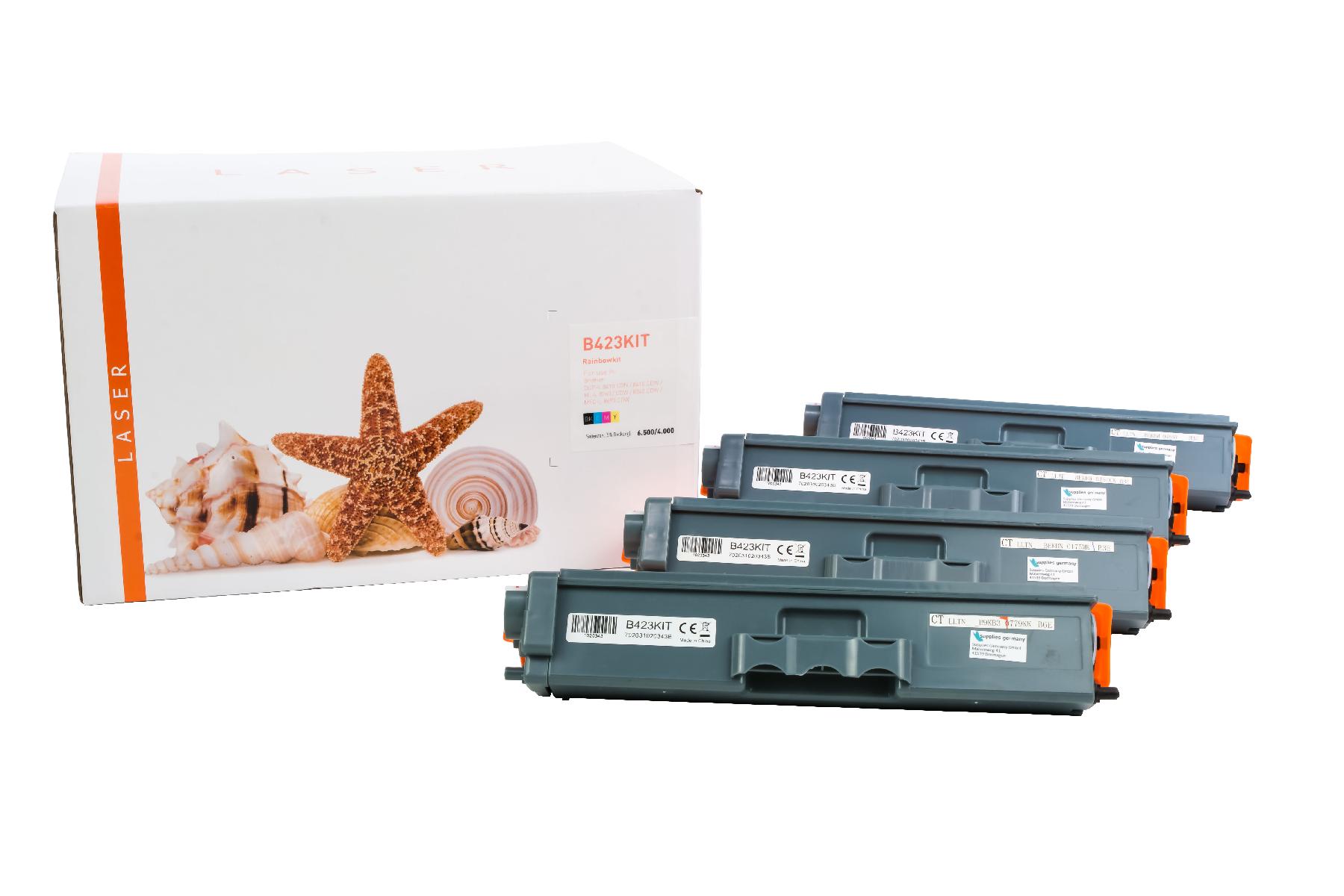 TN423KIT alternativ Toner Rainbowkit für Brother / TN423 /BK6.500 /CMY4.000 Seiten TN423KIT alternativ Toner Rainbowkit für Brother / TN423 /BK6.500 /CMY4.000 Seiten
