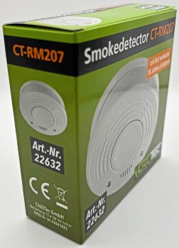 Rauchmelder "CT-RM 207" DIN EN14604 / integrierte 10 Jahres Lithium-Batterie