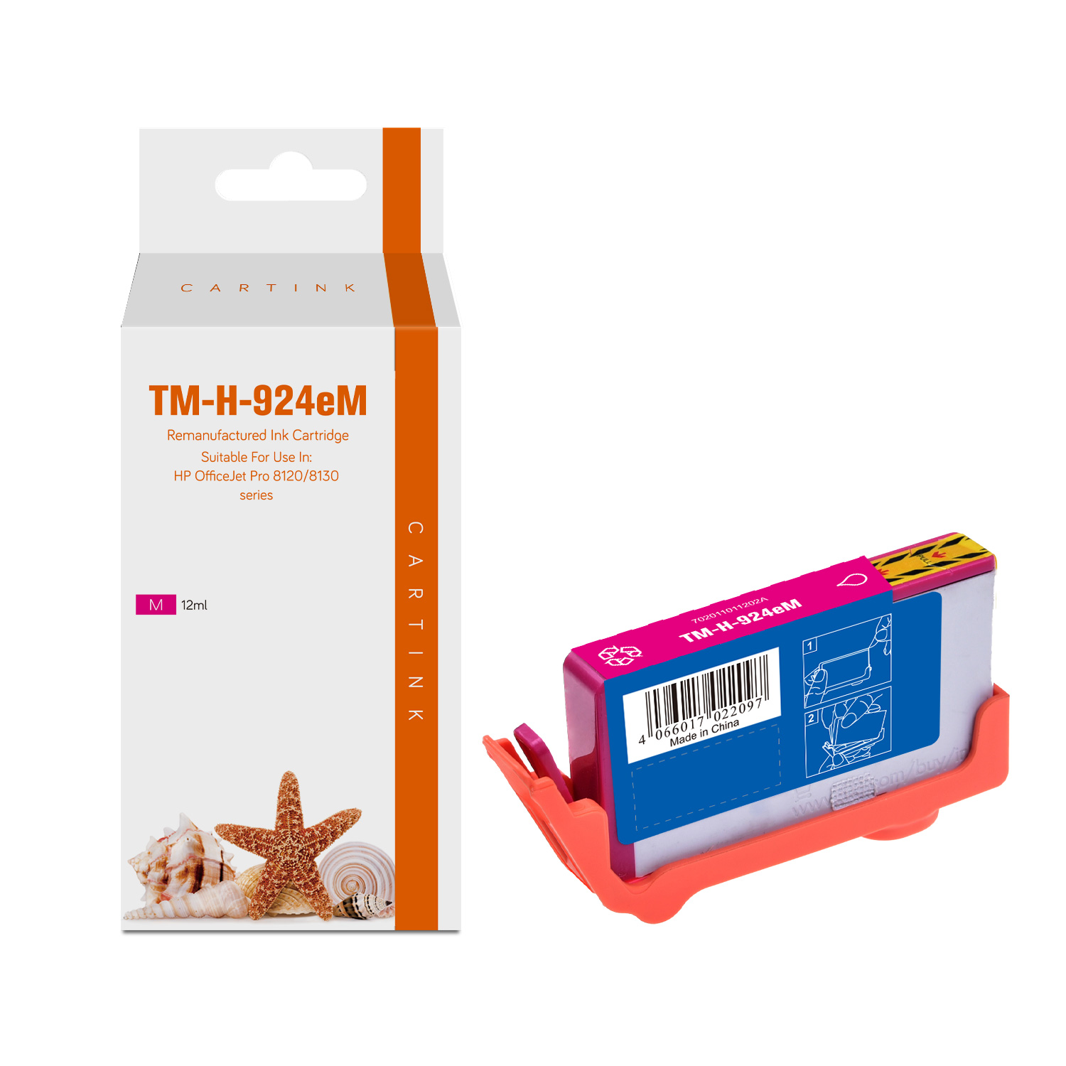 924eM Refill Tinte Magenta für HP / 4K0U8NE / 800 Seiten 924eM Refill Tinte Magenta für HP / 4K0U8NE / 800 Seiten